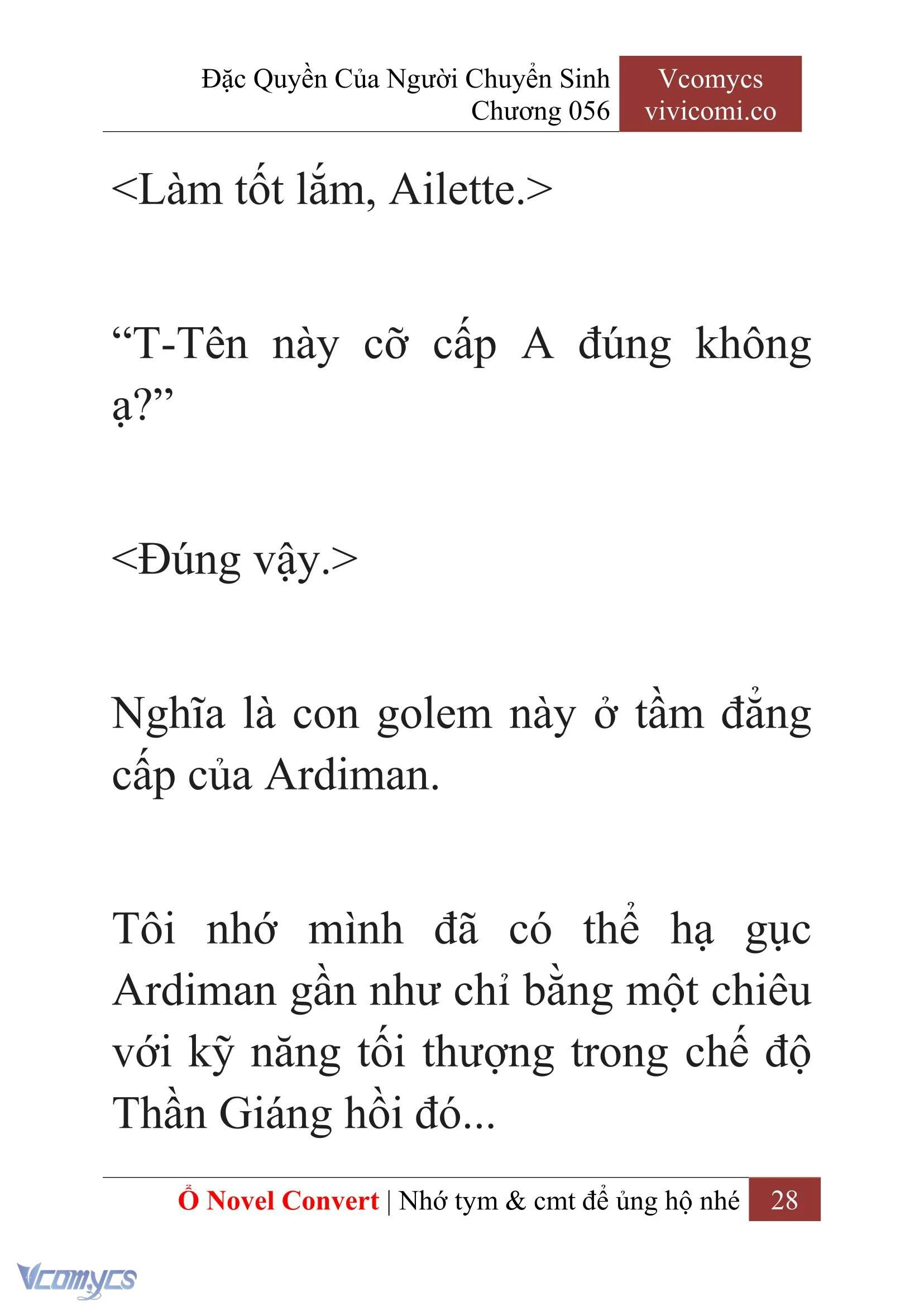 [Novel] Đặc Quyền Của Người Chuyển Sinh Chapter  56 - 30