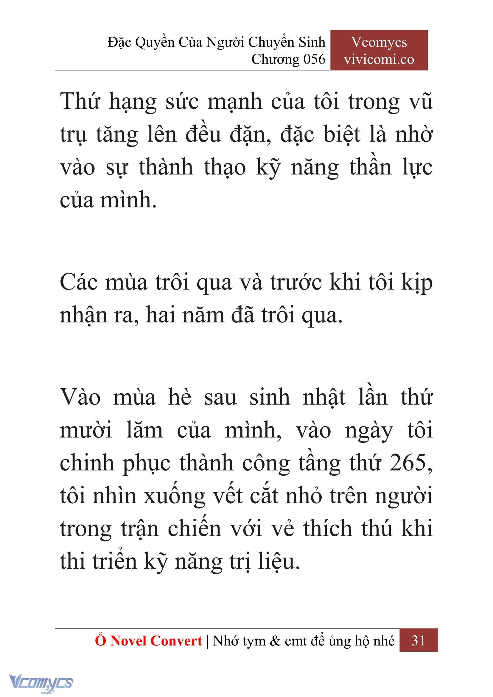 [Novel] Đặc Quyền Của Người Chuyển Sinh Chapter  56 - 33