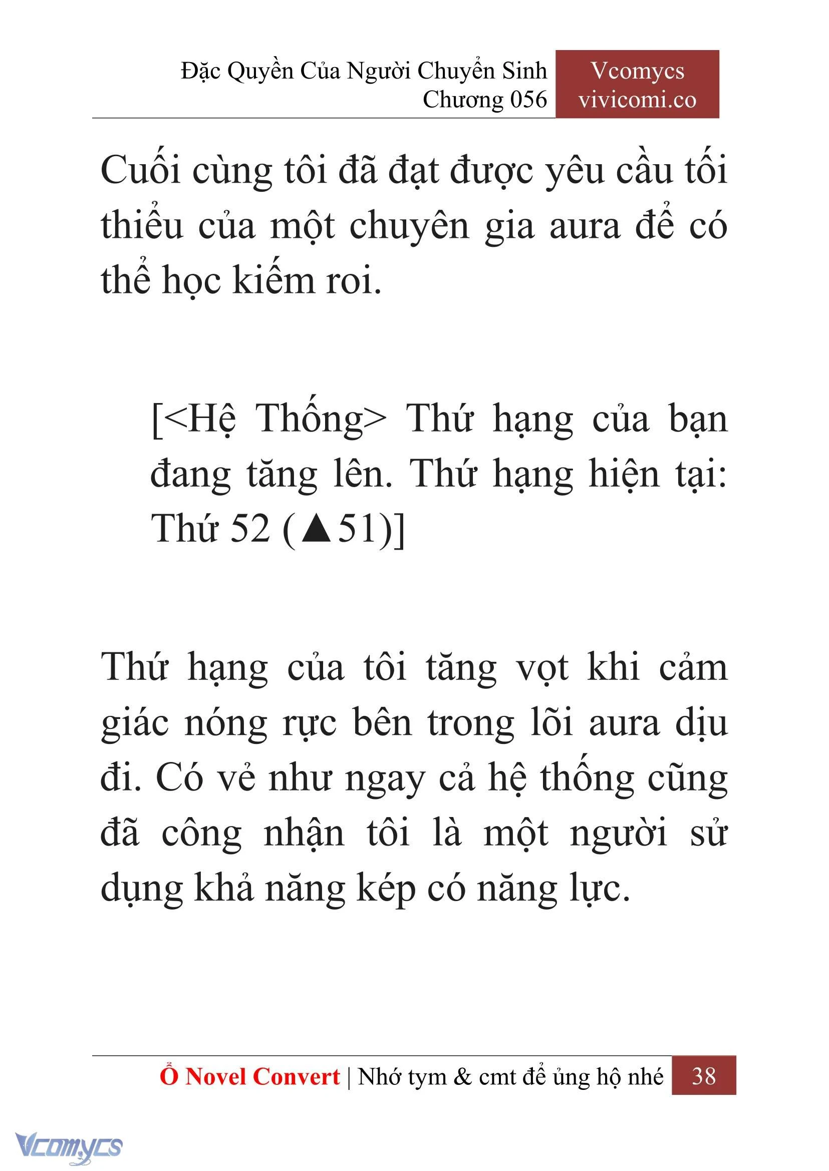 [Novel] Đặc Quyền Của Người Chuyển Sinh Chapter  56 - 40