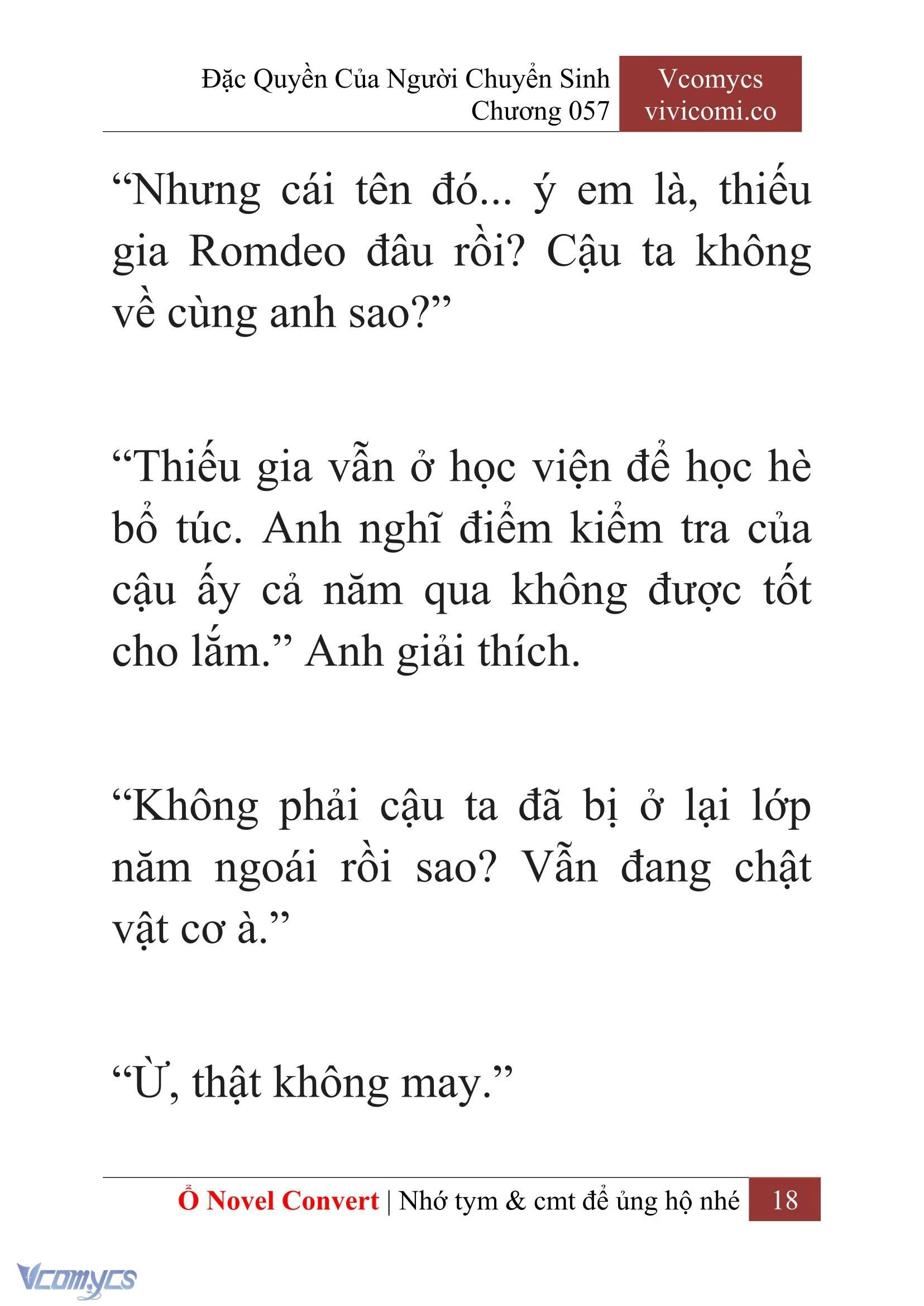 [Novel] Đặc Quyền Của Người Chuyển Sinh Chapter  57 - 20