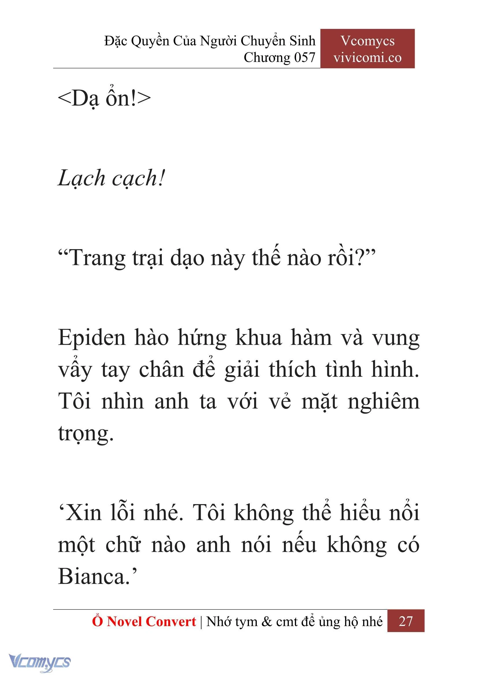 [Novel] Đặc Quyền Của Người Chuyển Sinh Chapter  57 - 29