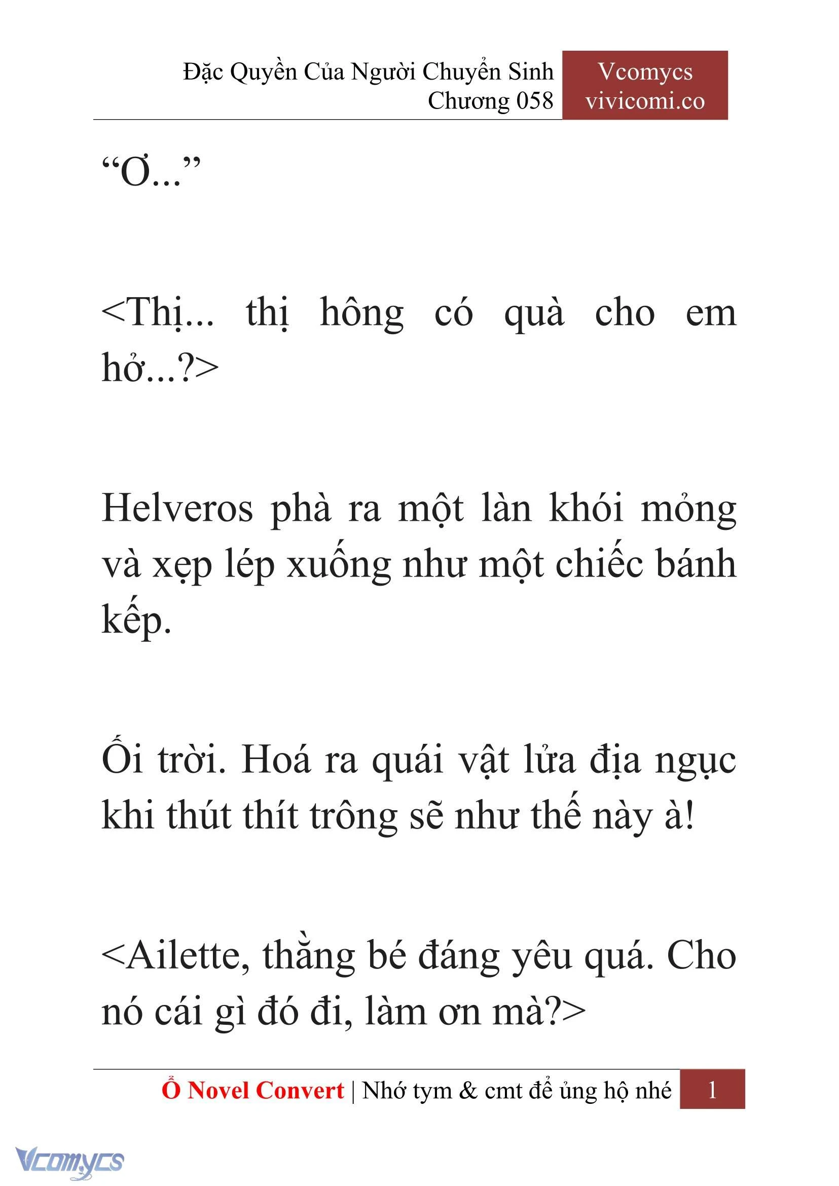 [Novel] Đặc Quyền Của Người Chuyển Sinh Chapter  58 - 3