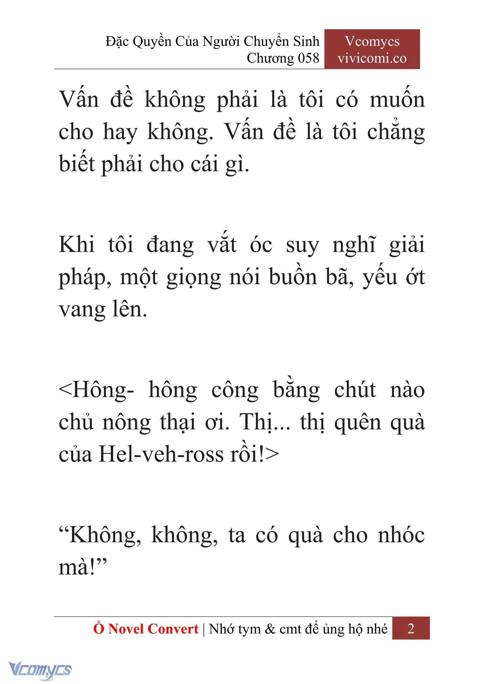 [Novel] Đặc Quyền Của Người Chuyển Sinh Chapter  58 - 4
