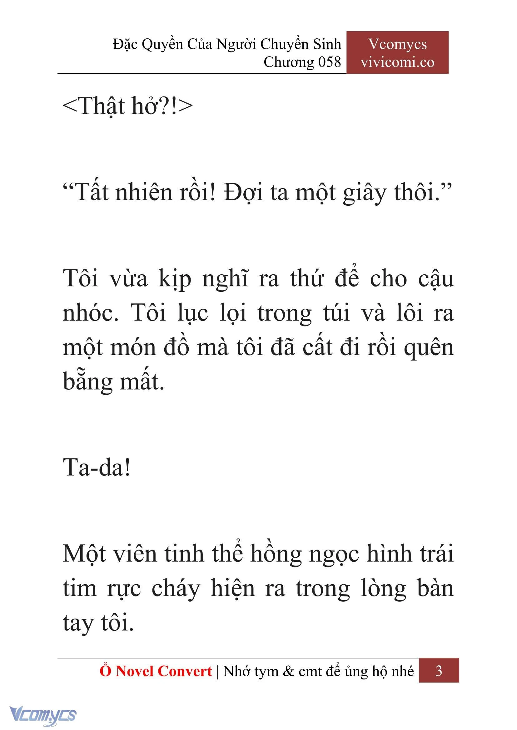 [Novel] Đặc Quyền Của Người Chuyển Sinh Chapter  58 - 5