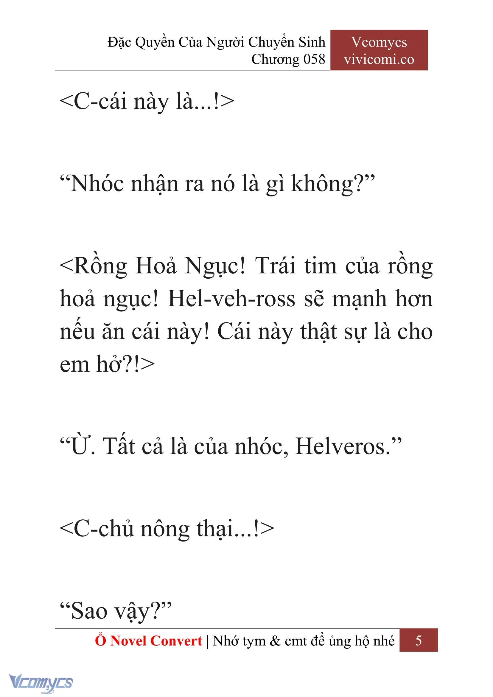 [Novel] Đặc Quyền Của Người Chuyển Sinh Chapter  58 - 7