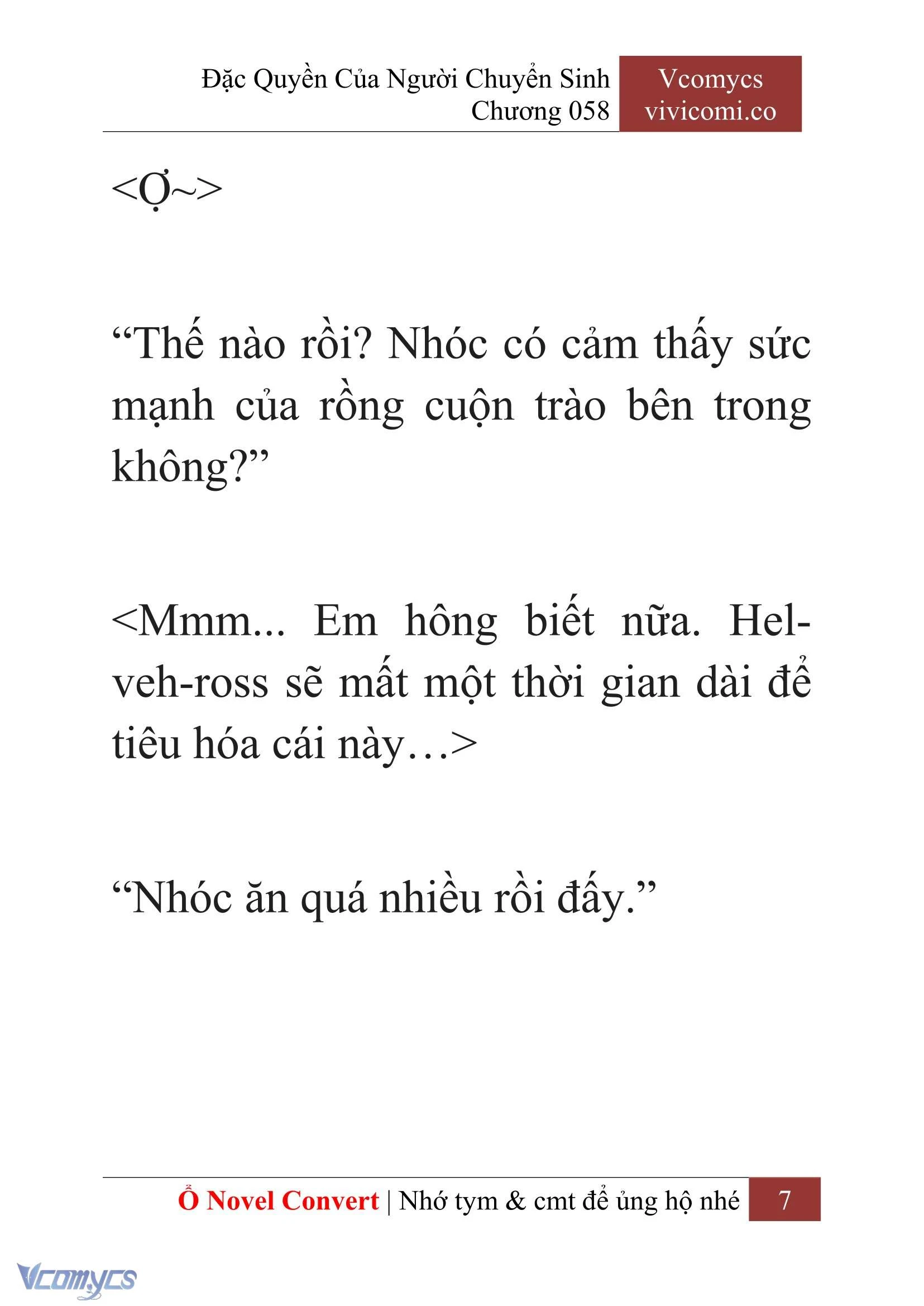 [Novel] Đặc Quyền Của Người Chuyển Sinh Chapter  58 - 9
