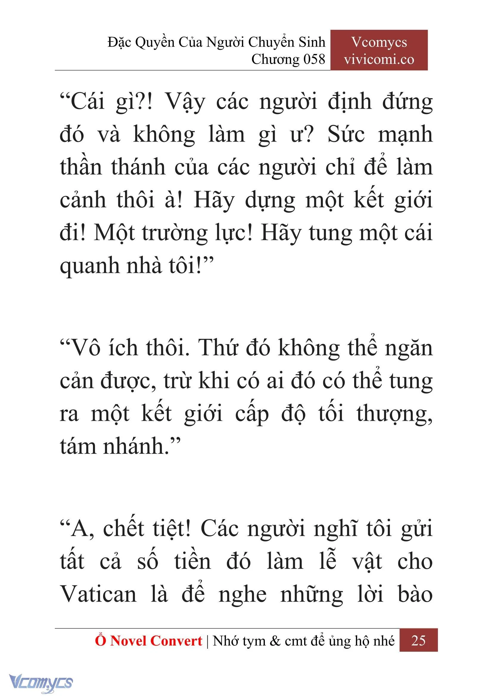 [Novel] Đặc Quyền Của Người Chuyển Sinh Chapter  58 - 27
