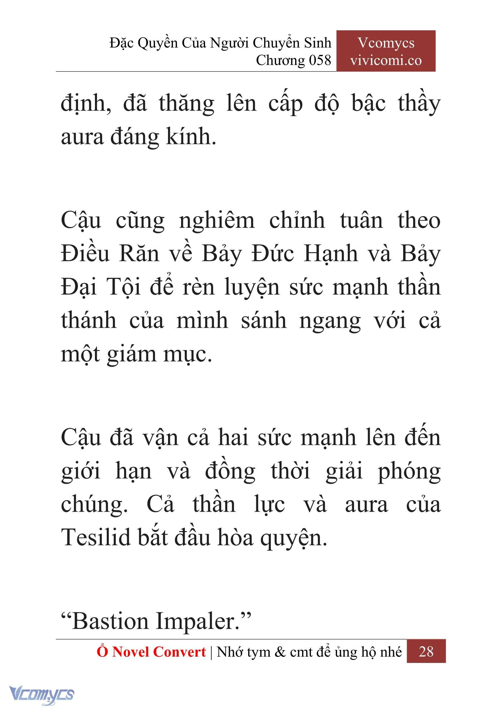 [Novel] Đặc Quyền Của Người Chuyển Sinh Chapter  58 - 30