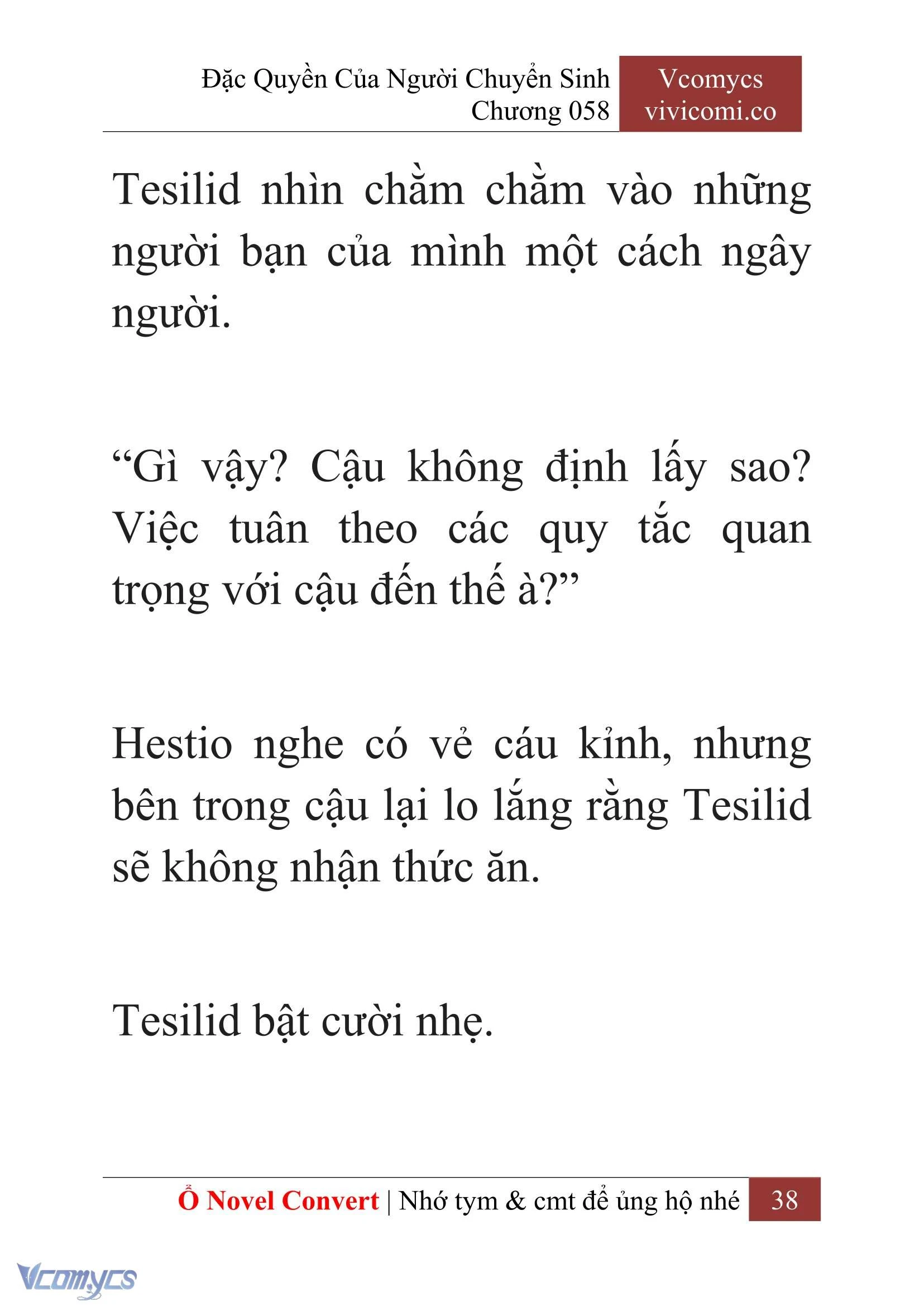 [Novel] Đặc Quyền Của Người Chuyển Sinh Chapter  58 - 40