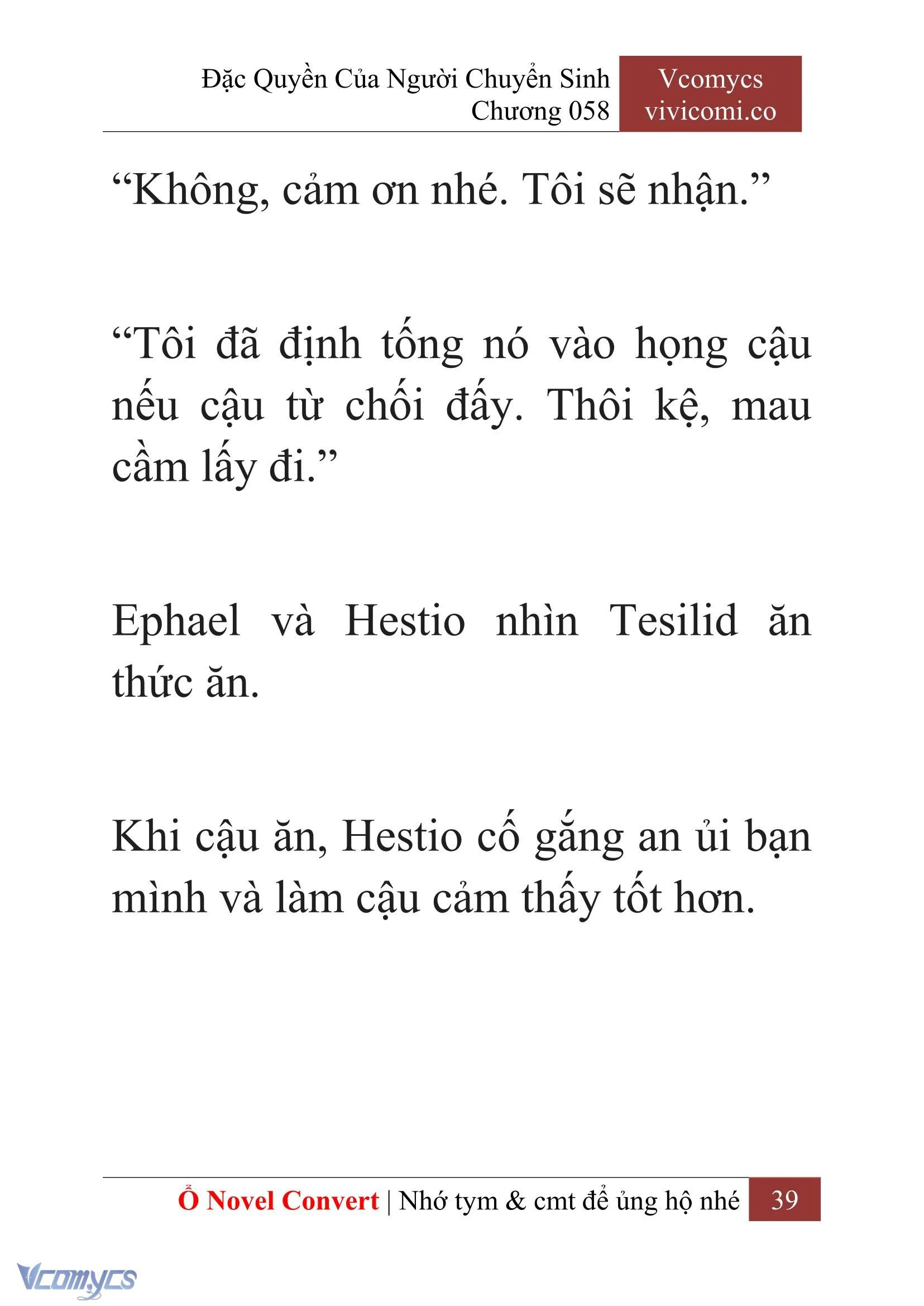 [Novel] Đặc Quyền Của Người Chuyển Sinh Chapter  58 - 41