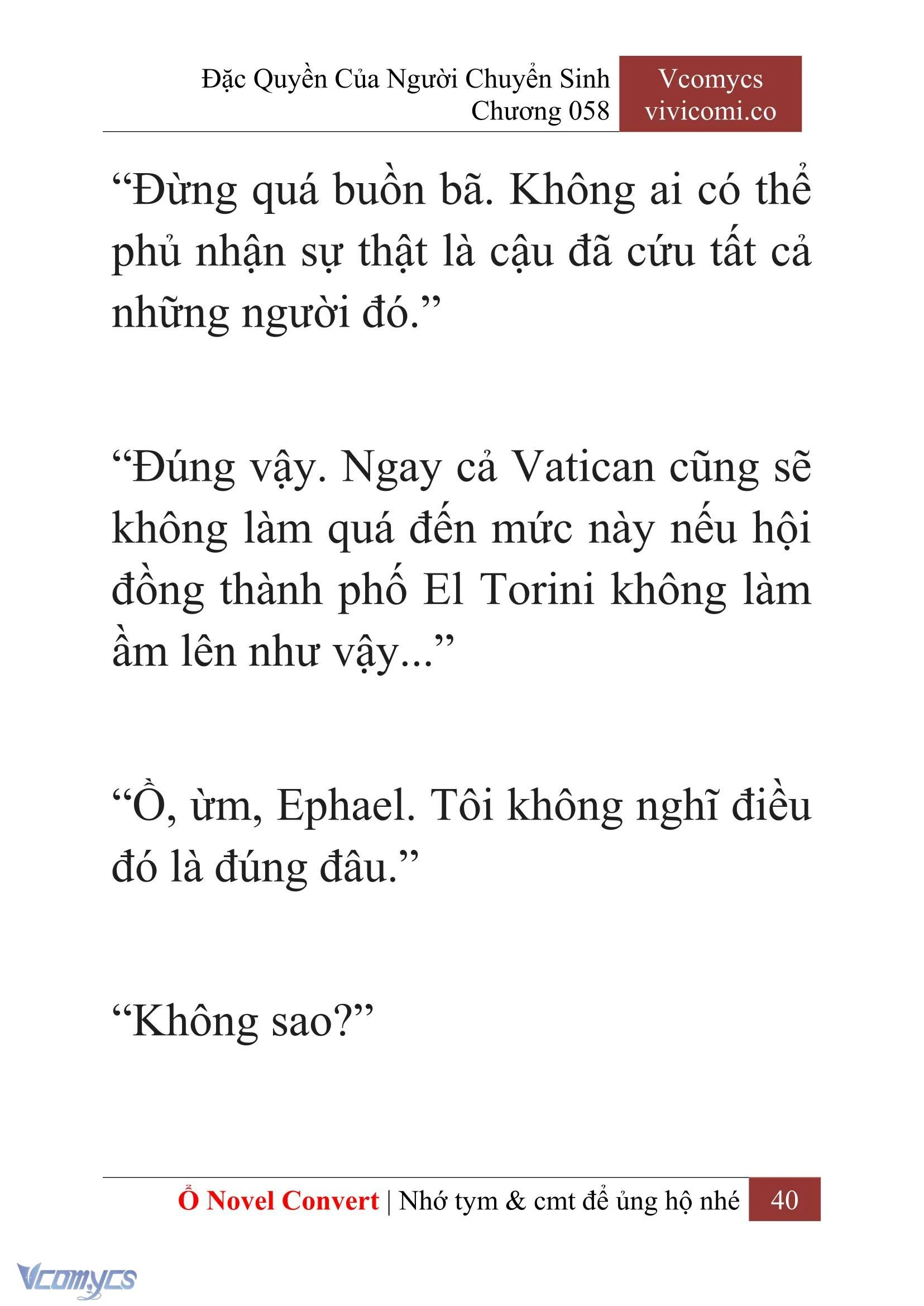 [Novel] Đặc Quyền Của Người Chuyển Sinh Chapter  58 - 42