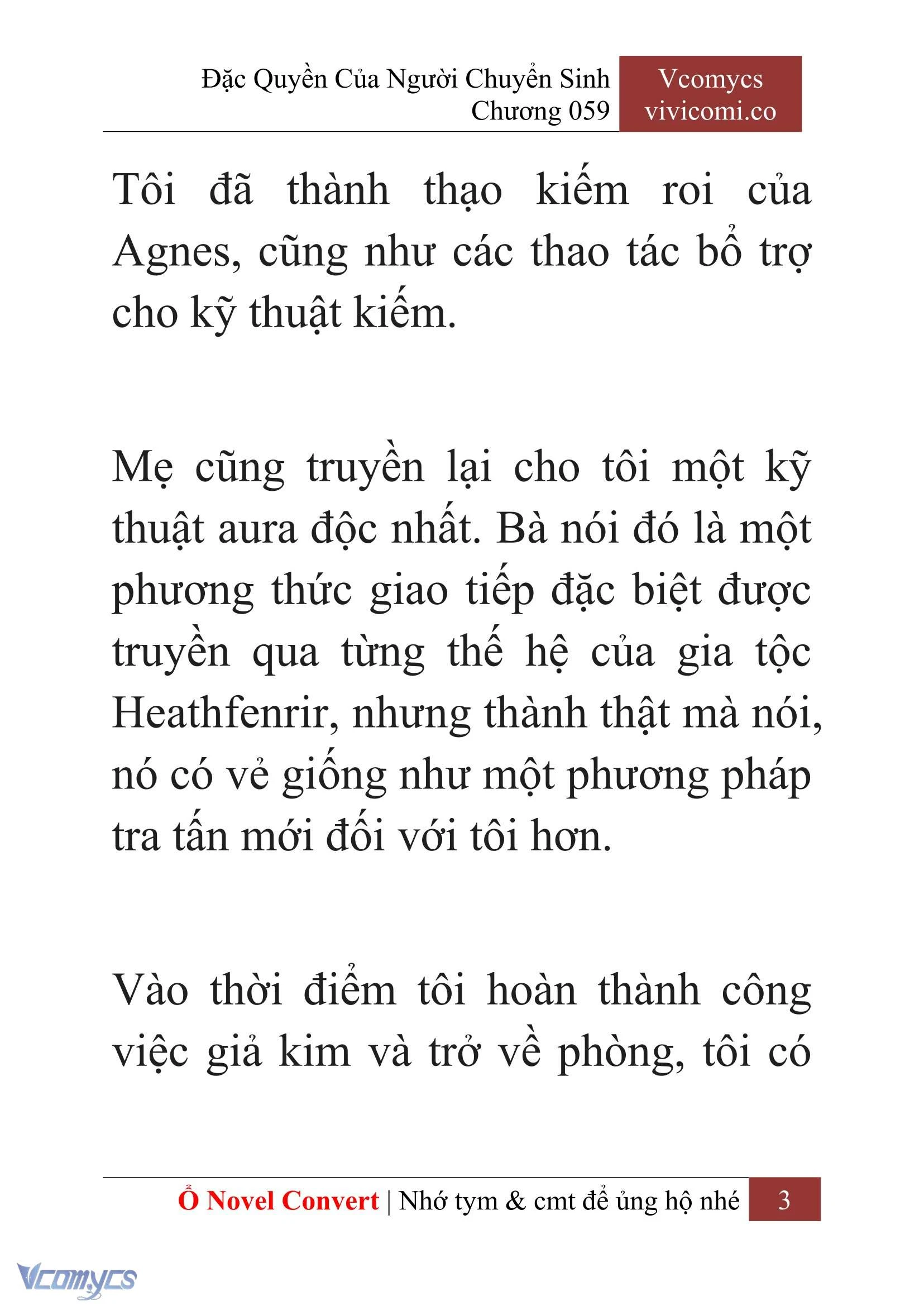 [Novel] Đặc Quyền Của Người Chuyển Sinh Chapter  59 - 5
