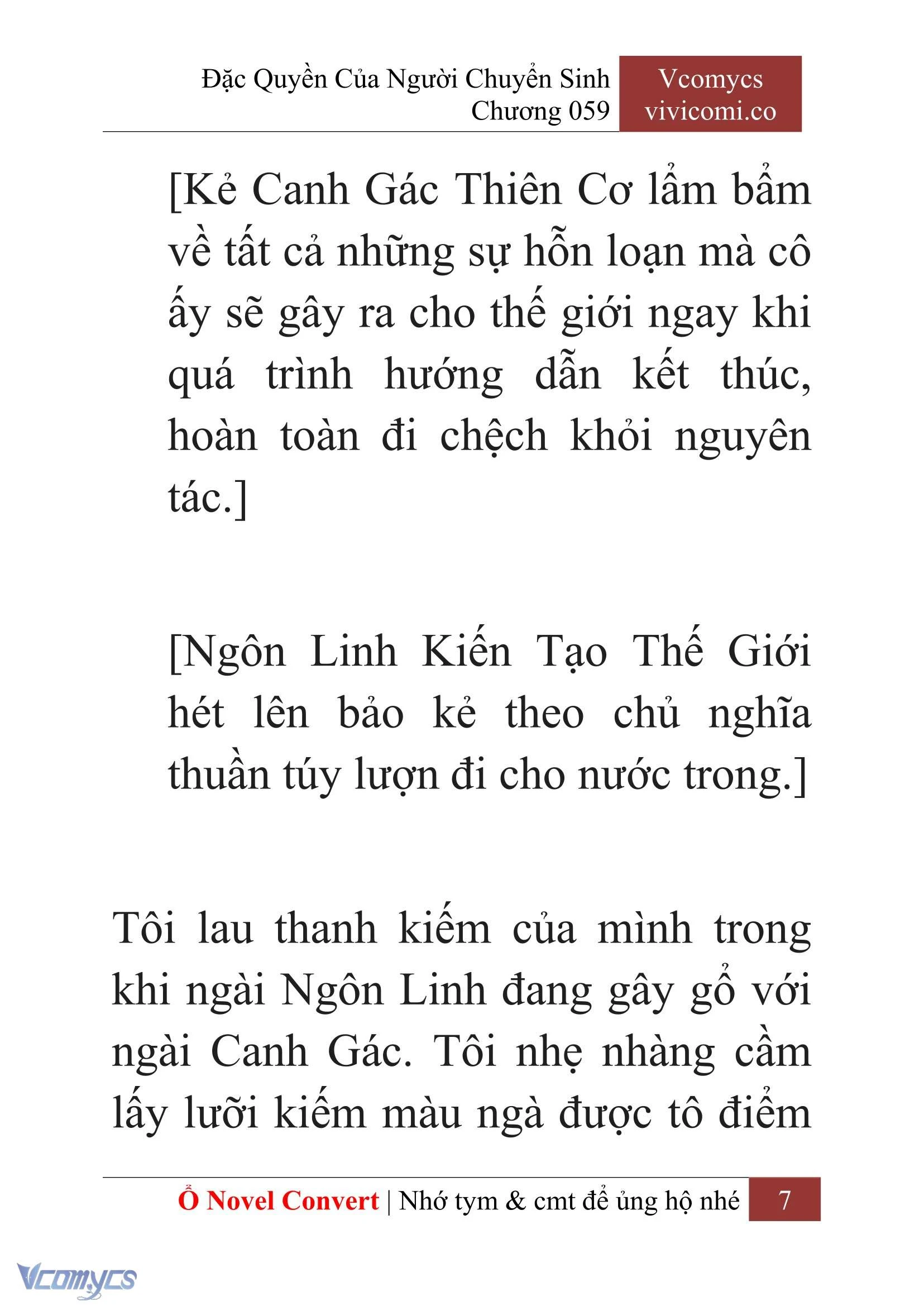 [Novel] Đặc Quyền Của Người Chuyển Sinh Chapter  59 - 9