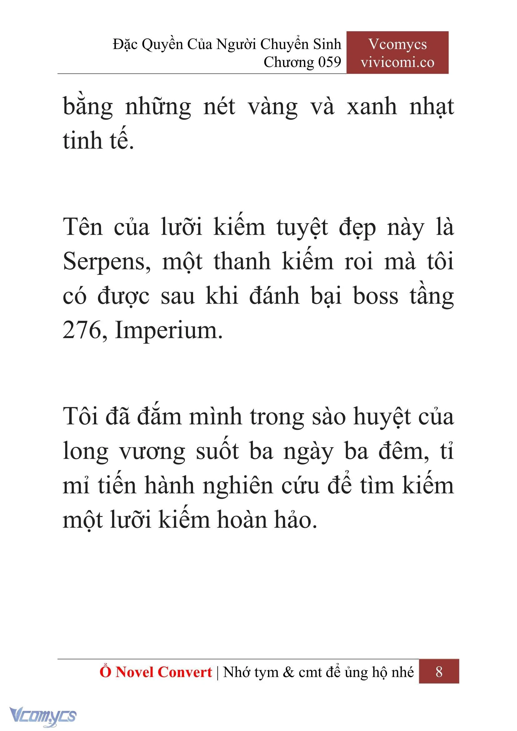 [Novel] Đặc Quyền Của Người Chuyển Sinh Chapter  59 - 10