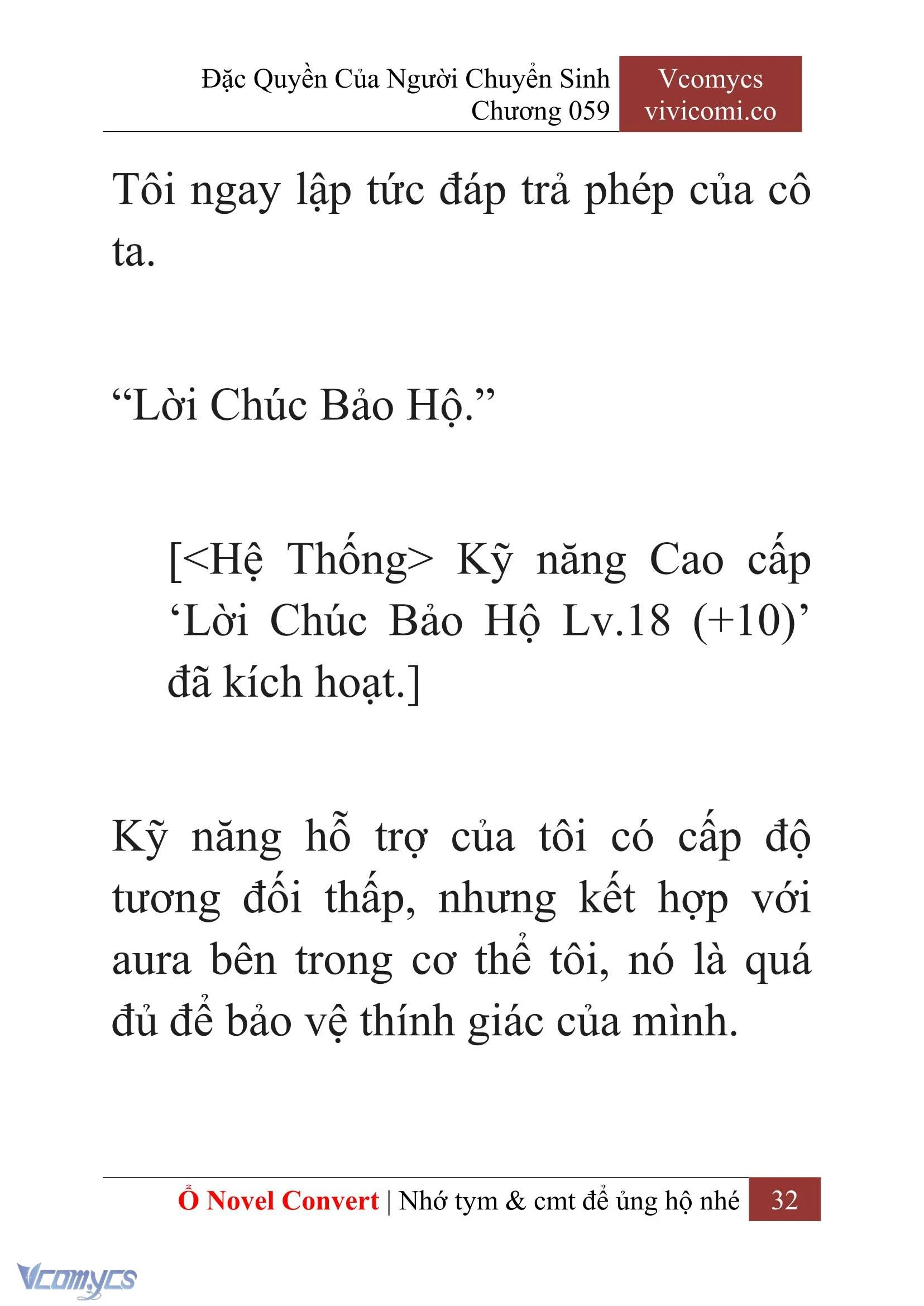 [Novel] Đặc Quyền Của Người Chuyển Sinh Chapter  59 - 34