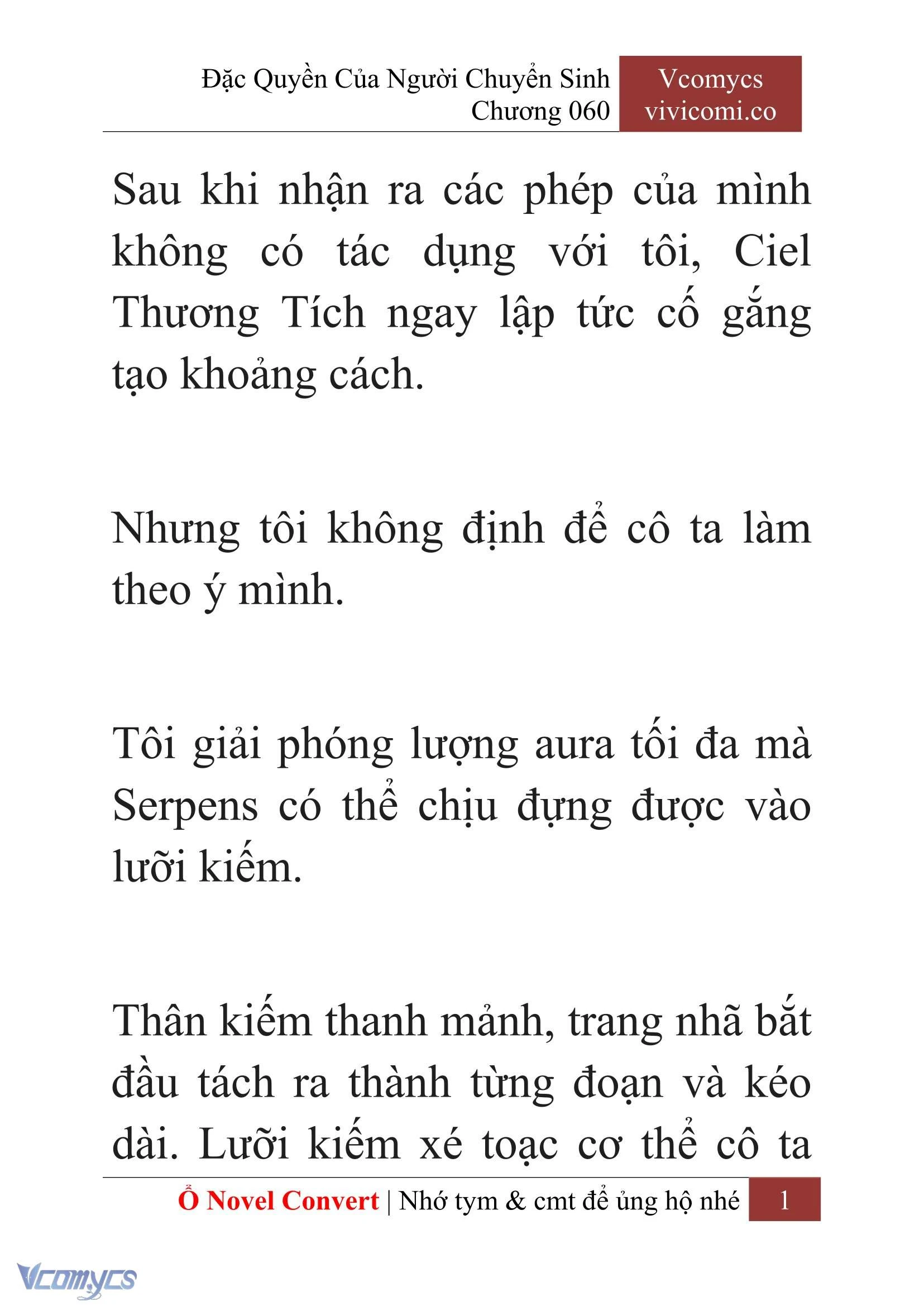 [Novel] Đặc Quyền Của Người Chuyển Sinh Chapter  60 - 3