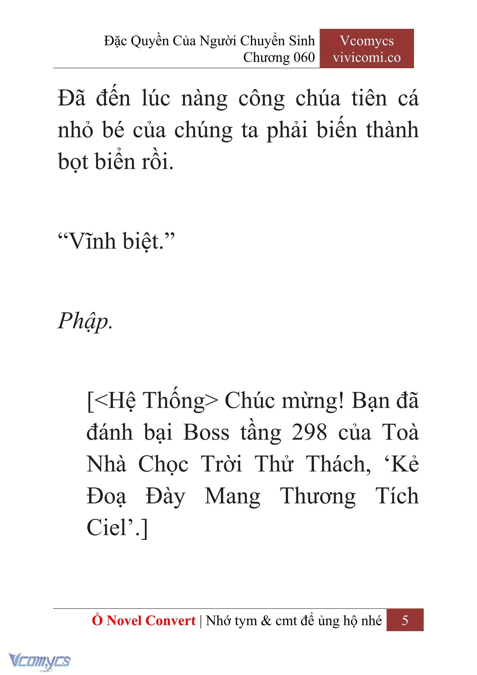 [Novel] Đặc Quyền Của Người Chuyển Sinh Chapter  60 - 7