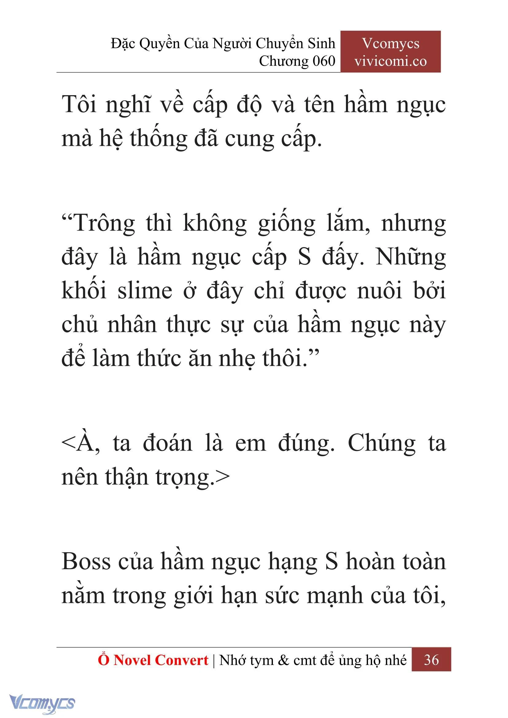 [Novel] Đặc Quyền Của Người Chuyển Sinh Chapter  60 - 38