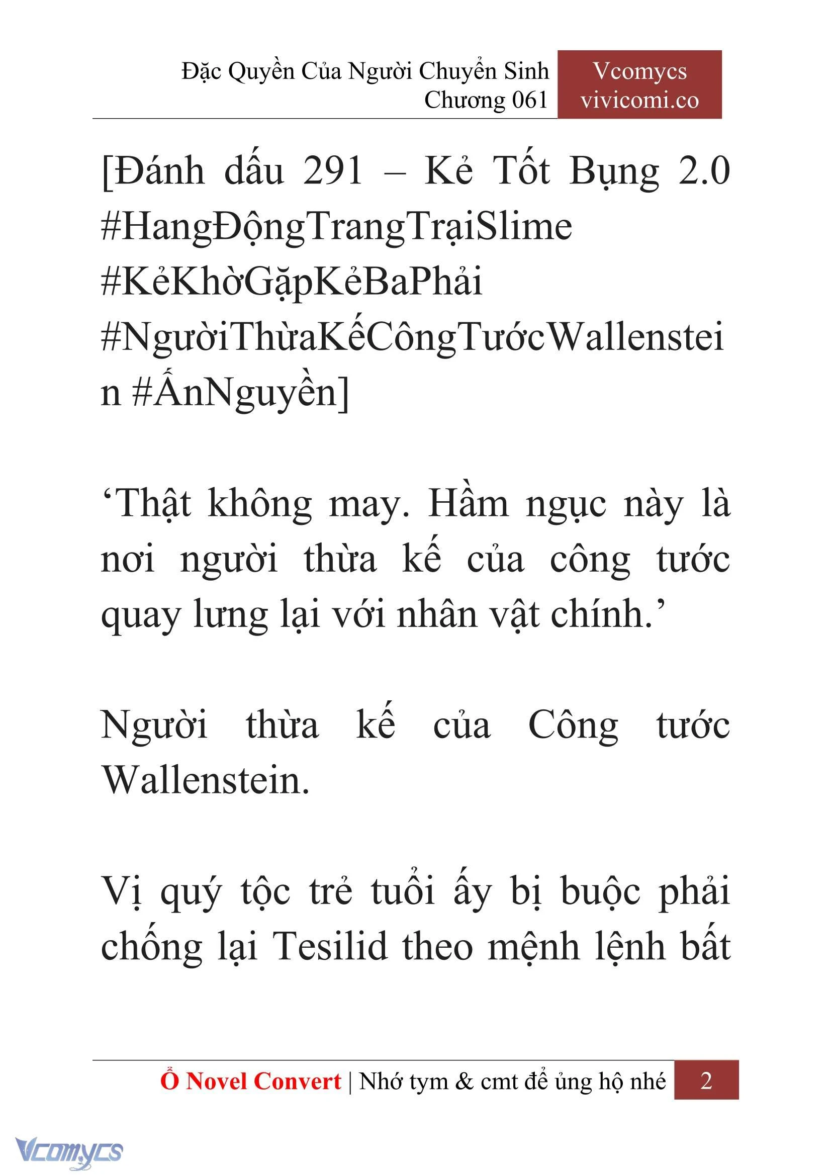 [Novel] Đặc Quyền Của Người Chuyển Sinh Chapter  61 - 4