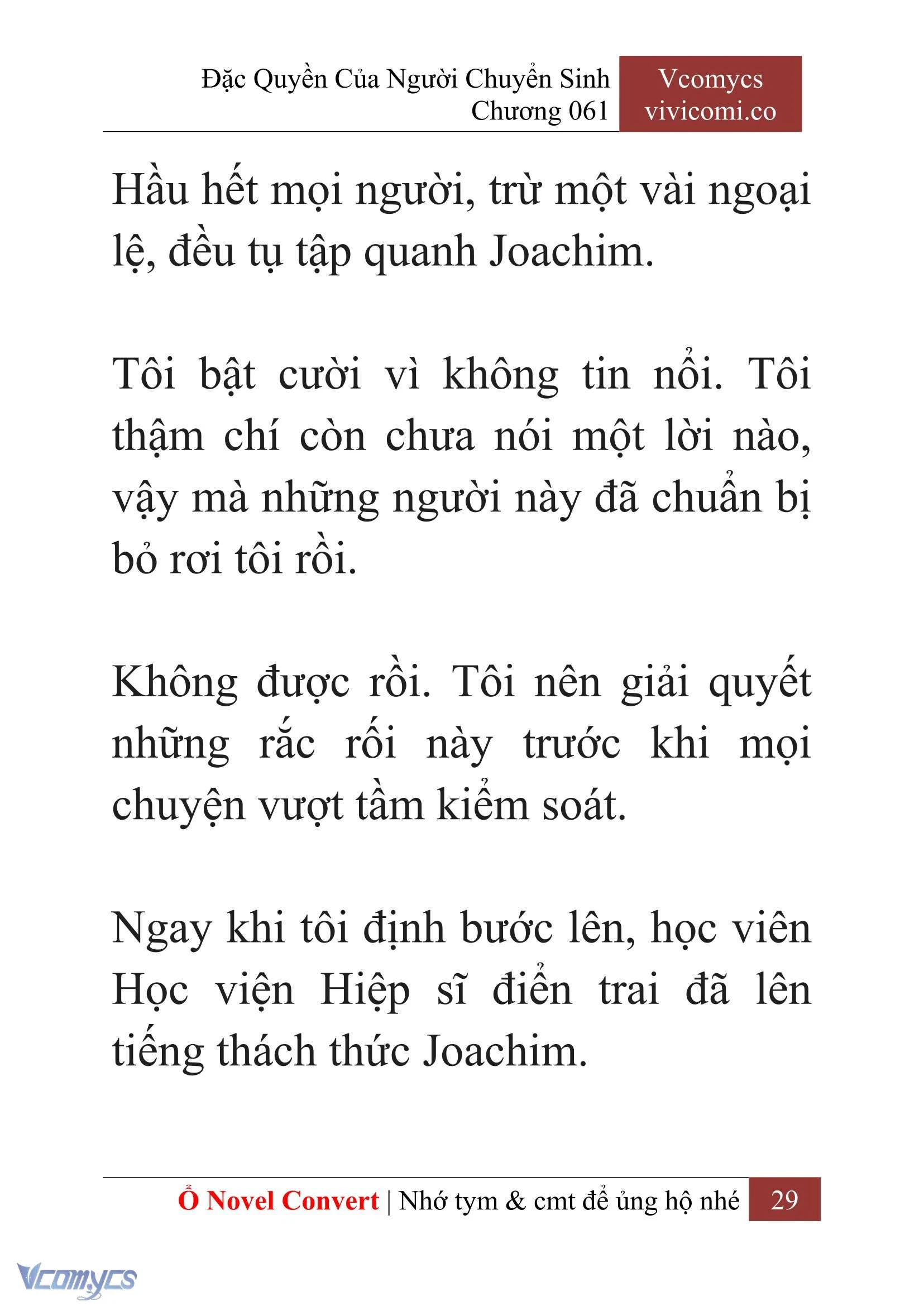 [Novel] Đặc Quyền Của Người Chuyển Sinh Chapter  61 - 31