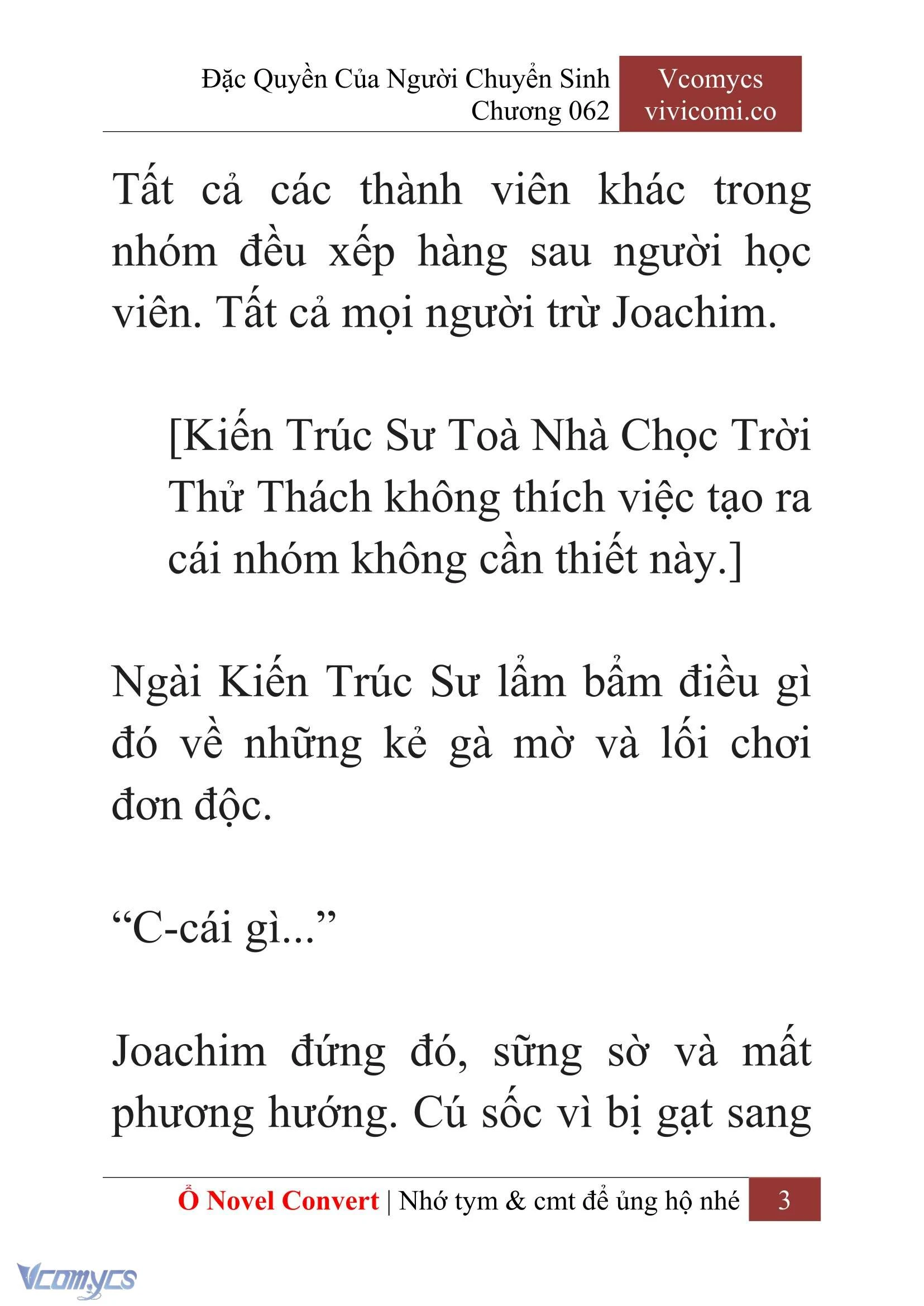 [Novel] Đặc Quyền Của Người Chuyển Sinh Chapter  62 - 5