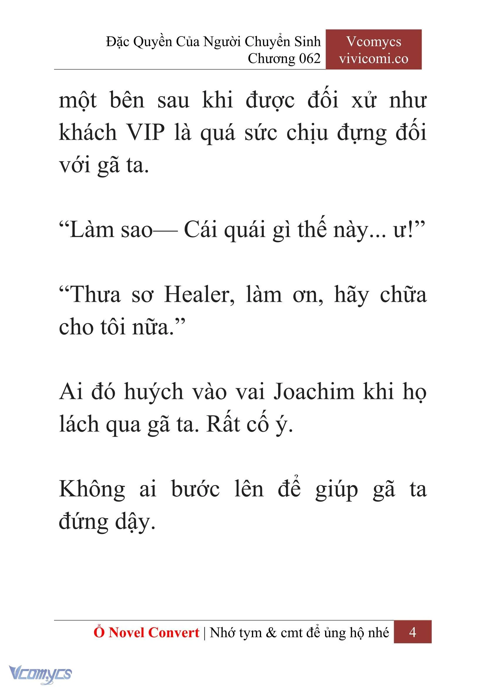 [Novel] Đặc Quyền Của Người Chuyển Sinh Chapter  62 - 6