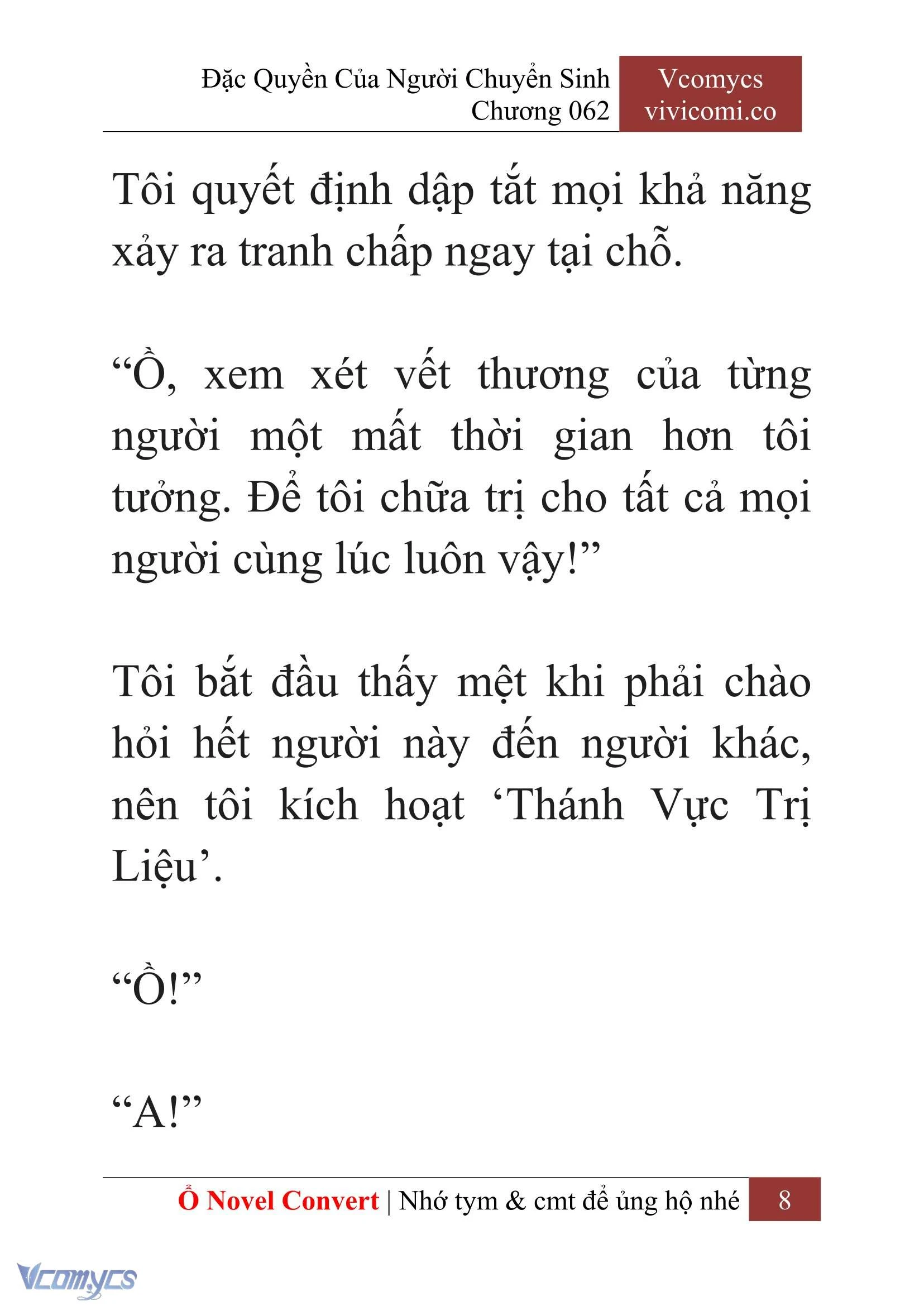 [Novel] Đặc Quyền Của Người Chuyển Sinh Chapter  62 - 10