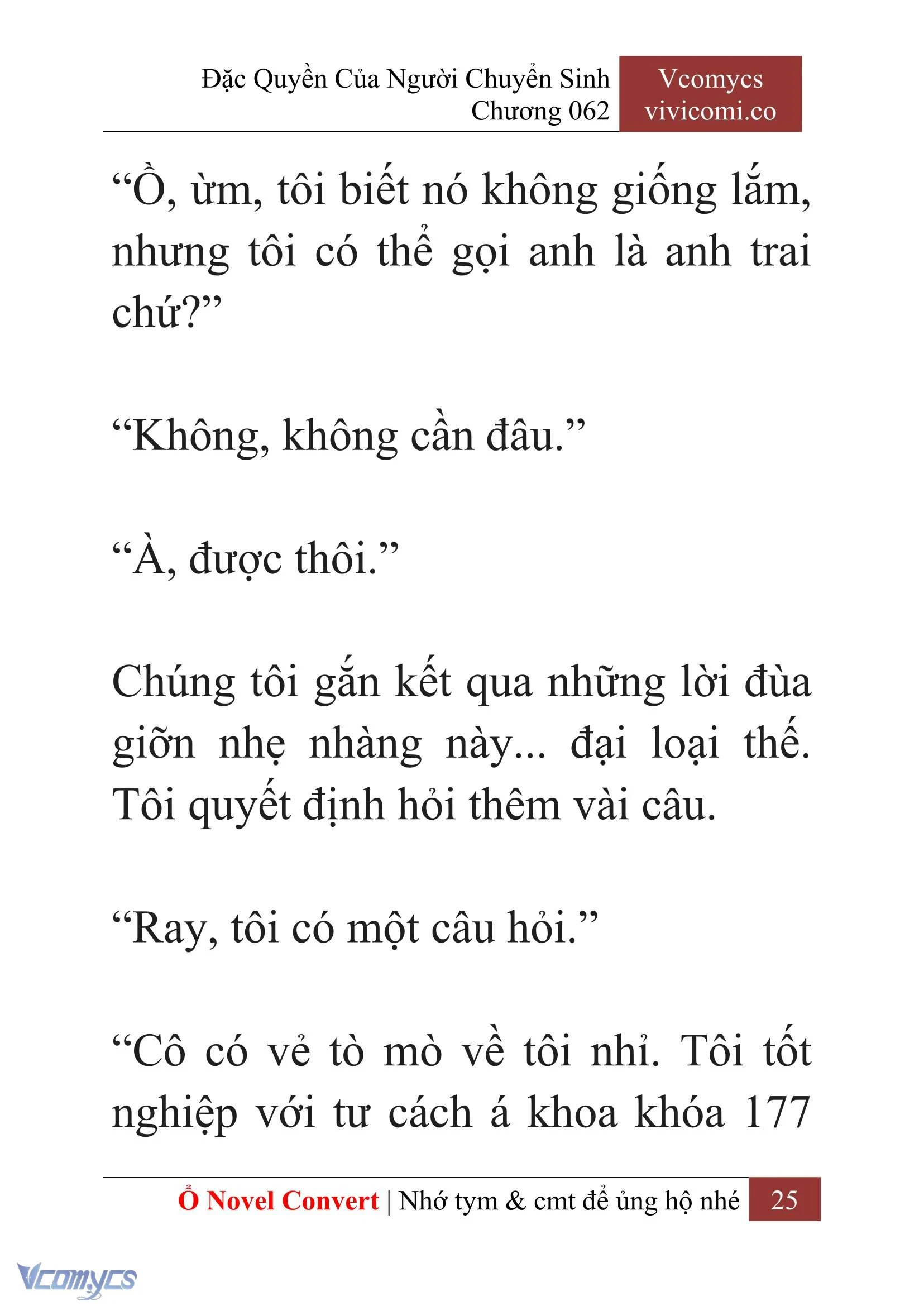 [Novel] Đặc Quyền Của Người Chuyển Sinh Chapter  62 - 27