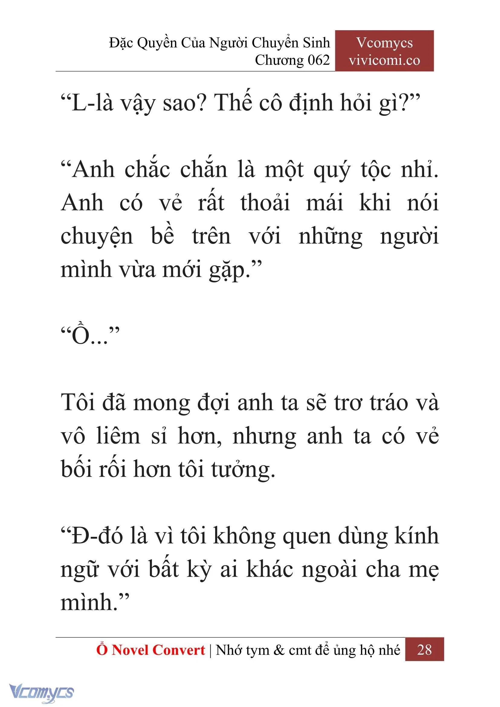 [Novel] Đặc Quyền Của Người Chuyển Sinh Chapter  62 - 30