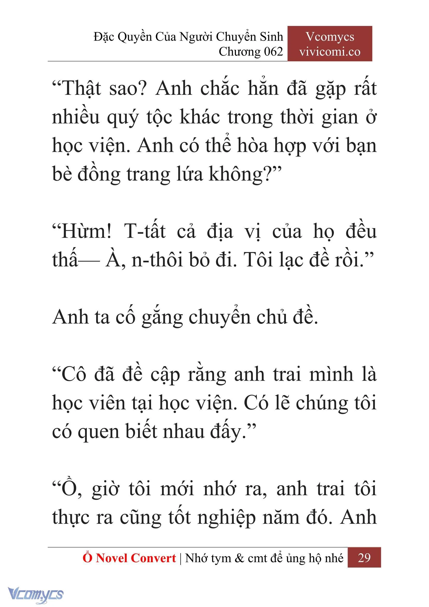 [Novel] Đặc Quyền Của Người Chuyển Sinh Chapter  62 - 31