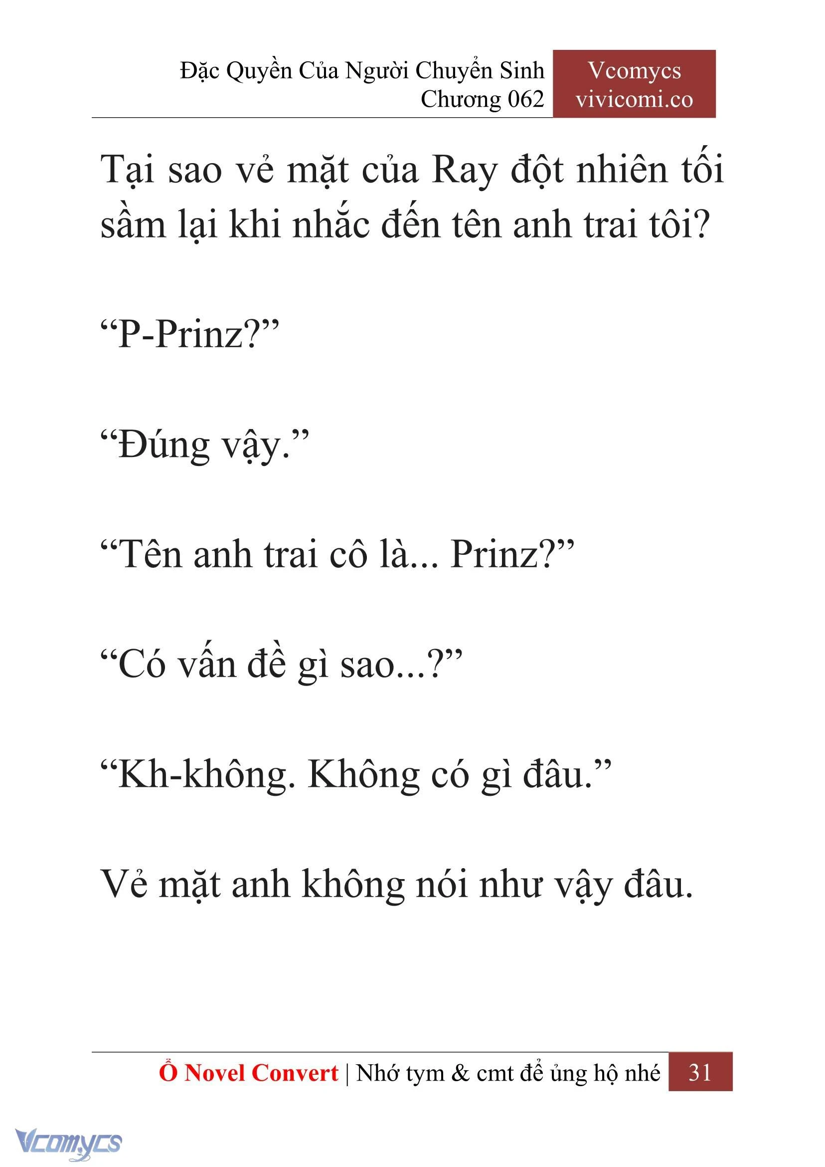 [Novel] Đặc Quyền Của Người Chuyển Sinh Chapter  62 - 33