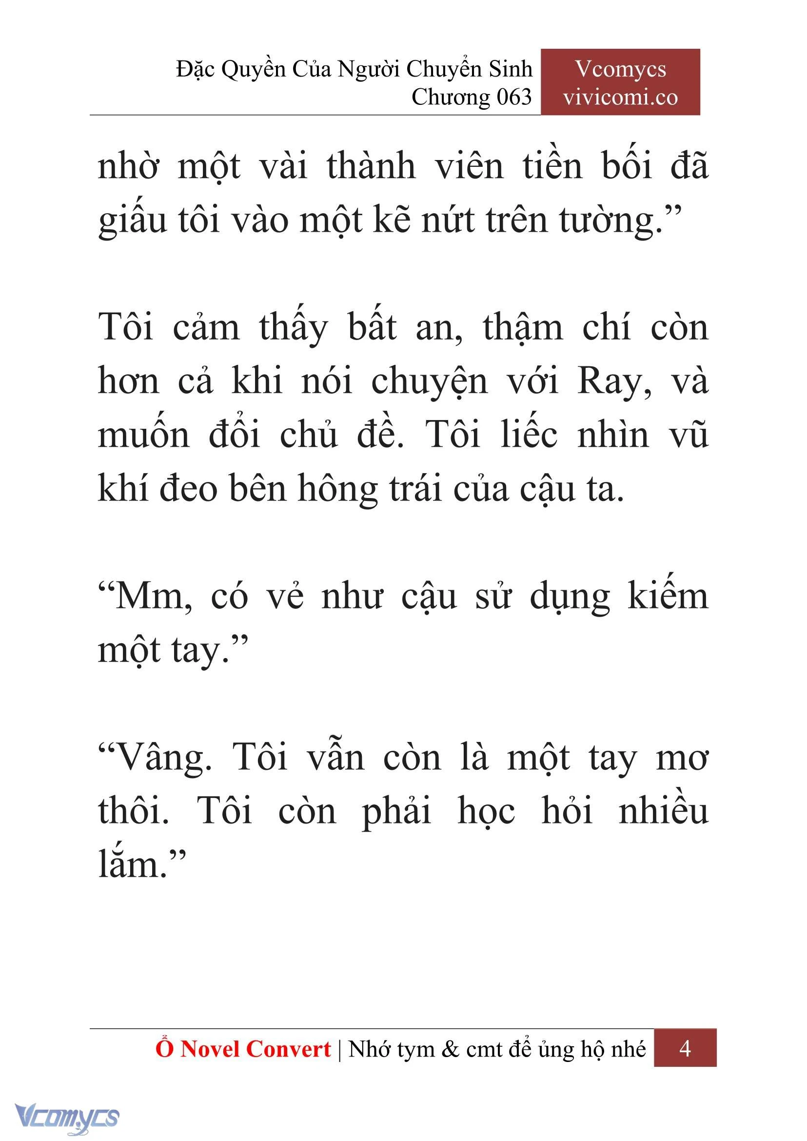 [Novel] Đặc Quyền Của Người Chuyển Sinh Chapter  63 - 6