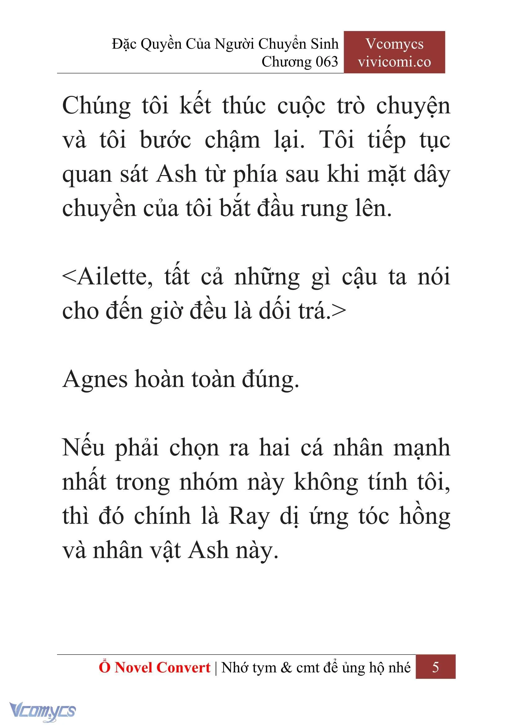 [Novel] Đặc Quyền Của Người Chuyển Sinh Chapter  63 - 7