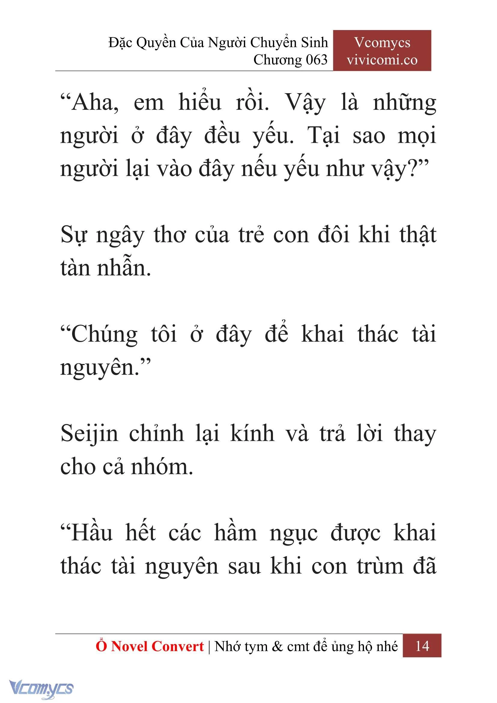 [Novel] Đặc Quyền Của Người Chuyển Sinh Chapter  63 - 16