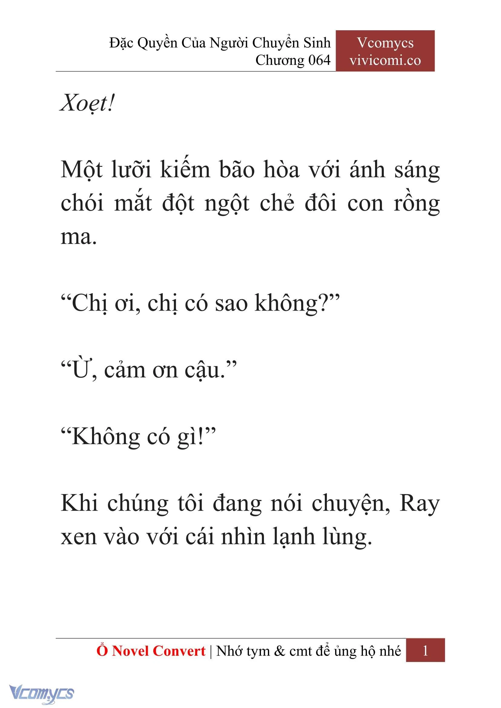 [Novel] Đặc Quyền Của Người Chuyển Sinh Chapter  64 - 3