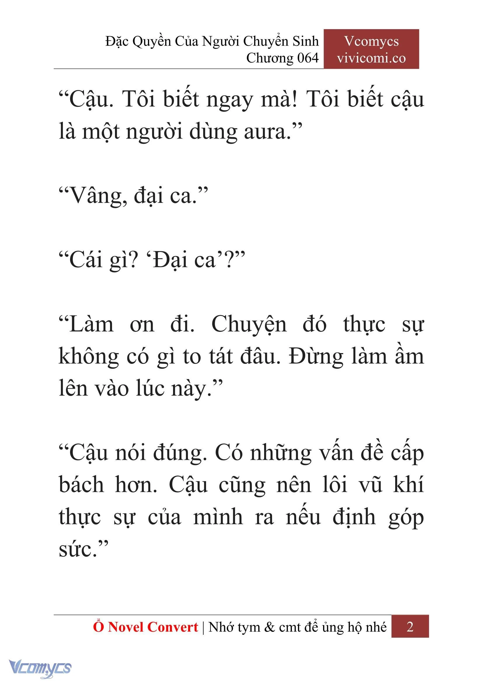 [Novel] Đặc Quyền Của Người Chuyển Sinh Chapter  64 - 4