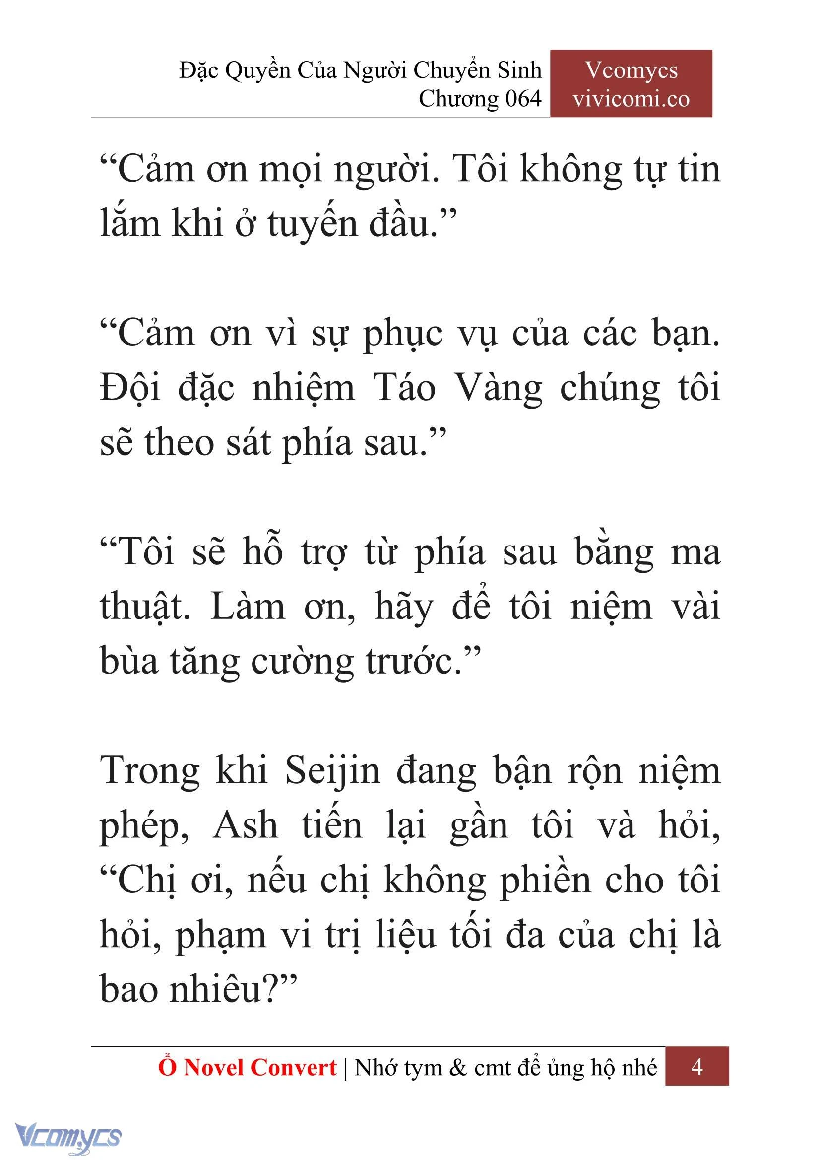 [Novel] Đặc Quyền Của Người Chuyển Sinh Chapter  64 - 6