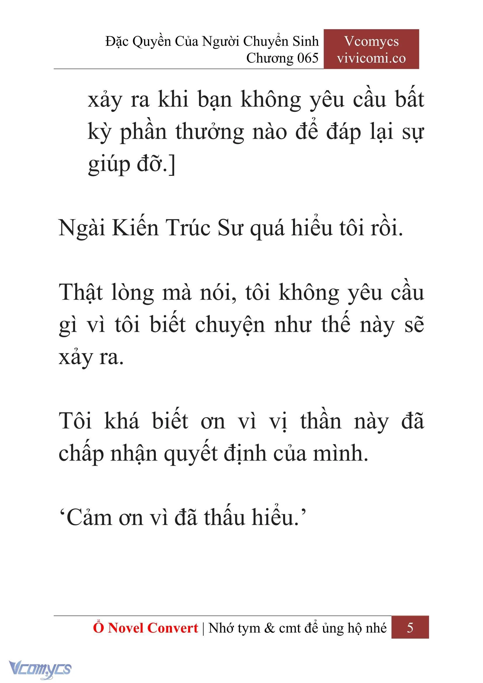 [Novel] Đặc Quyền Của Người Chuyển Sinh Chapter  65 - 7