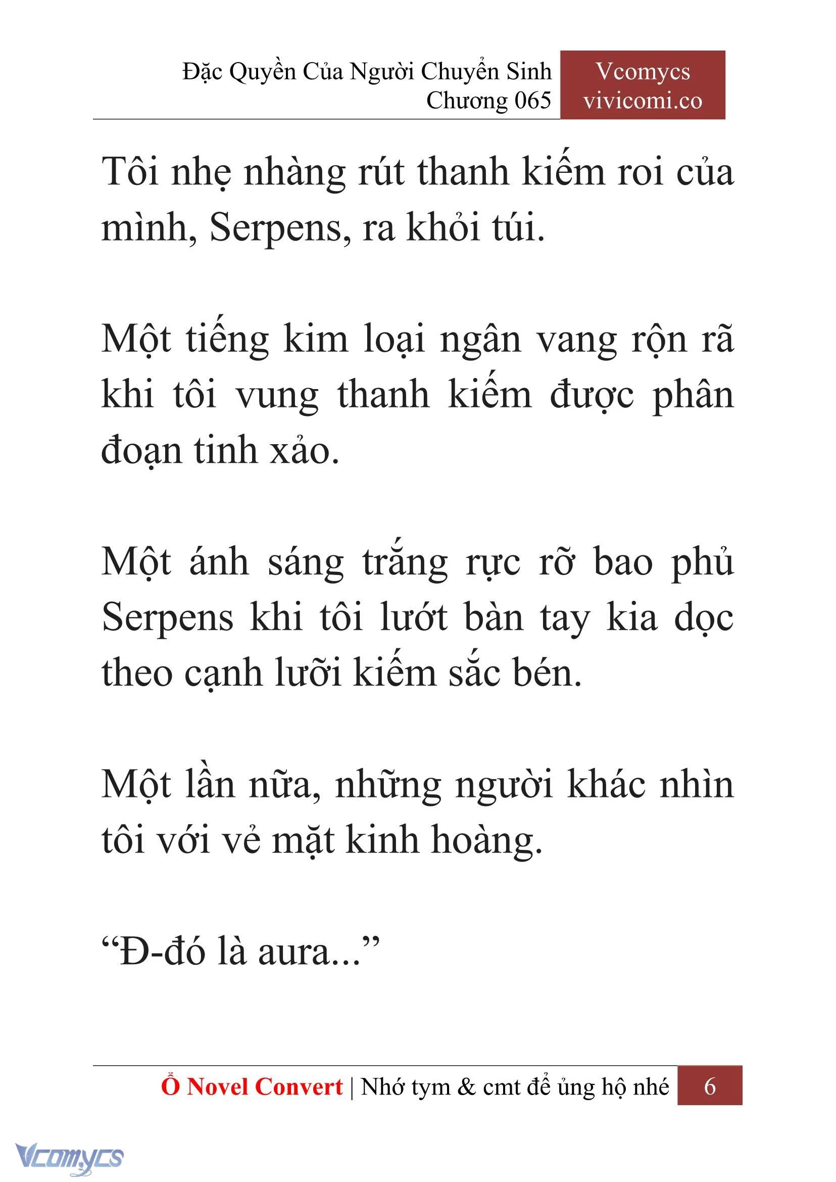 [Novel] Đặc Quyền Của Người Chuyển Sinh Chapter  65 - 8
