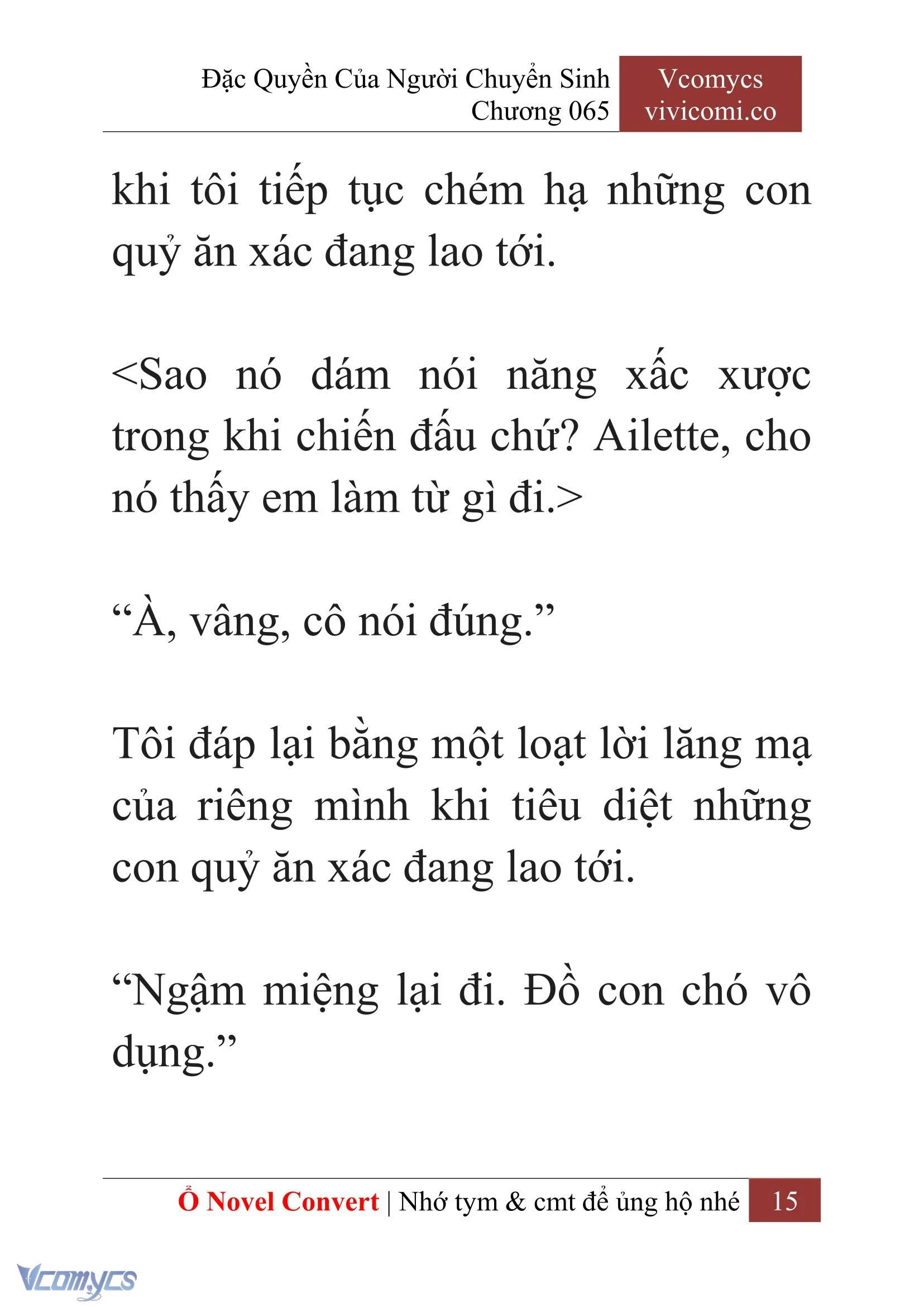 [Novel] Đặc Quyền Của Người Chuyển Sinh Chapter  65 - 17