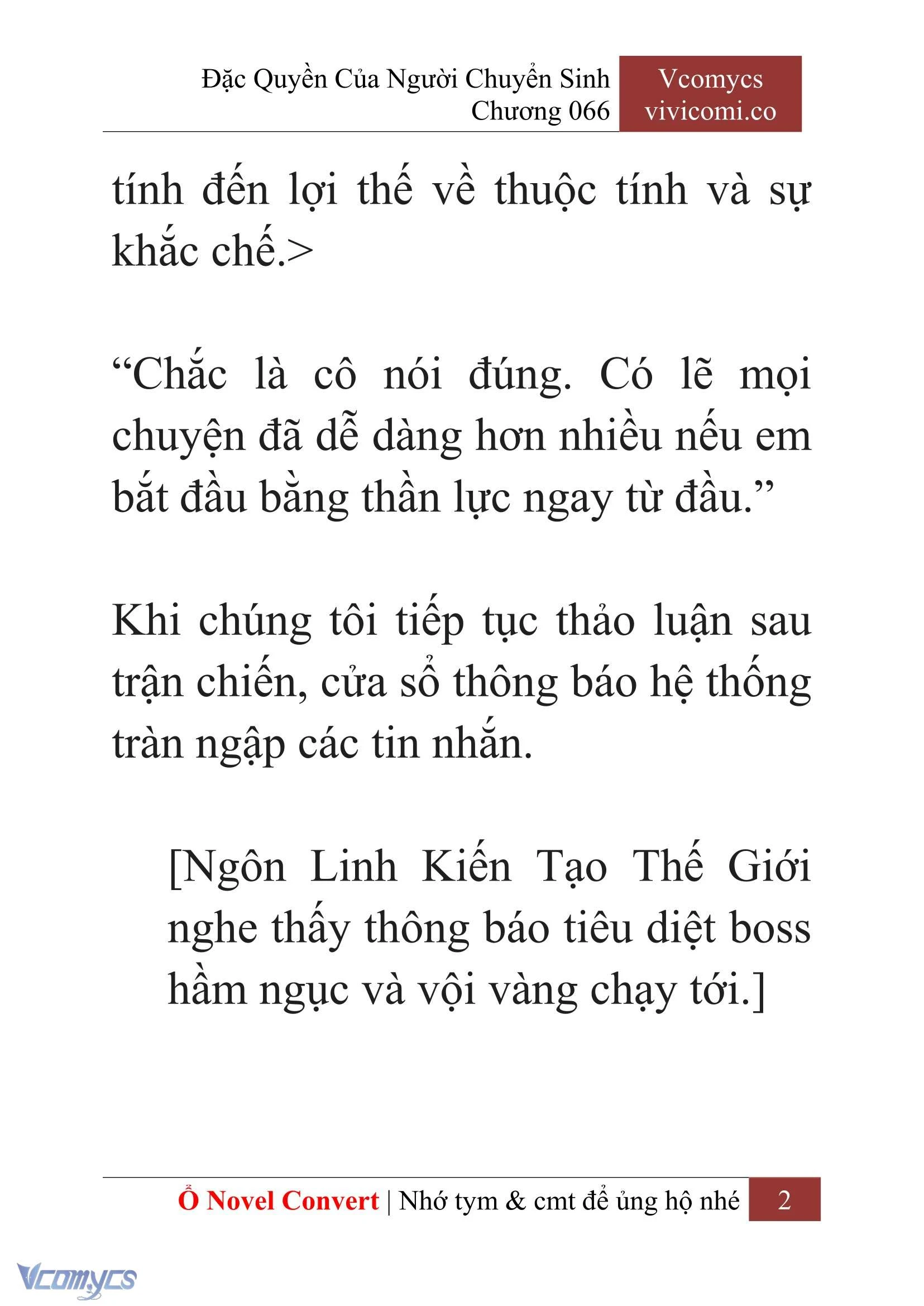 [Novel] Đặc Quyền Của Người Chuyển Sinh Chapter  66 - 4