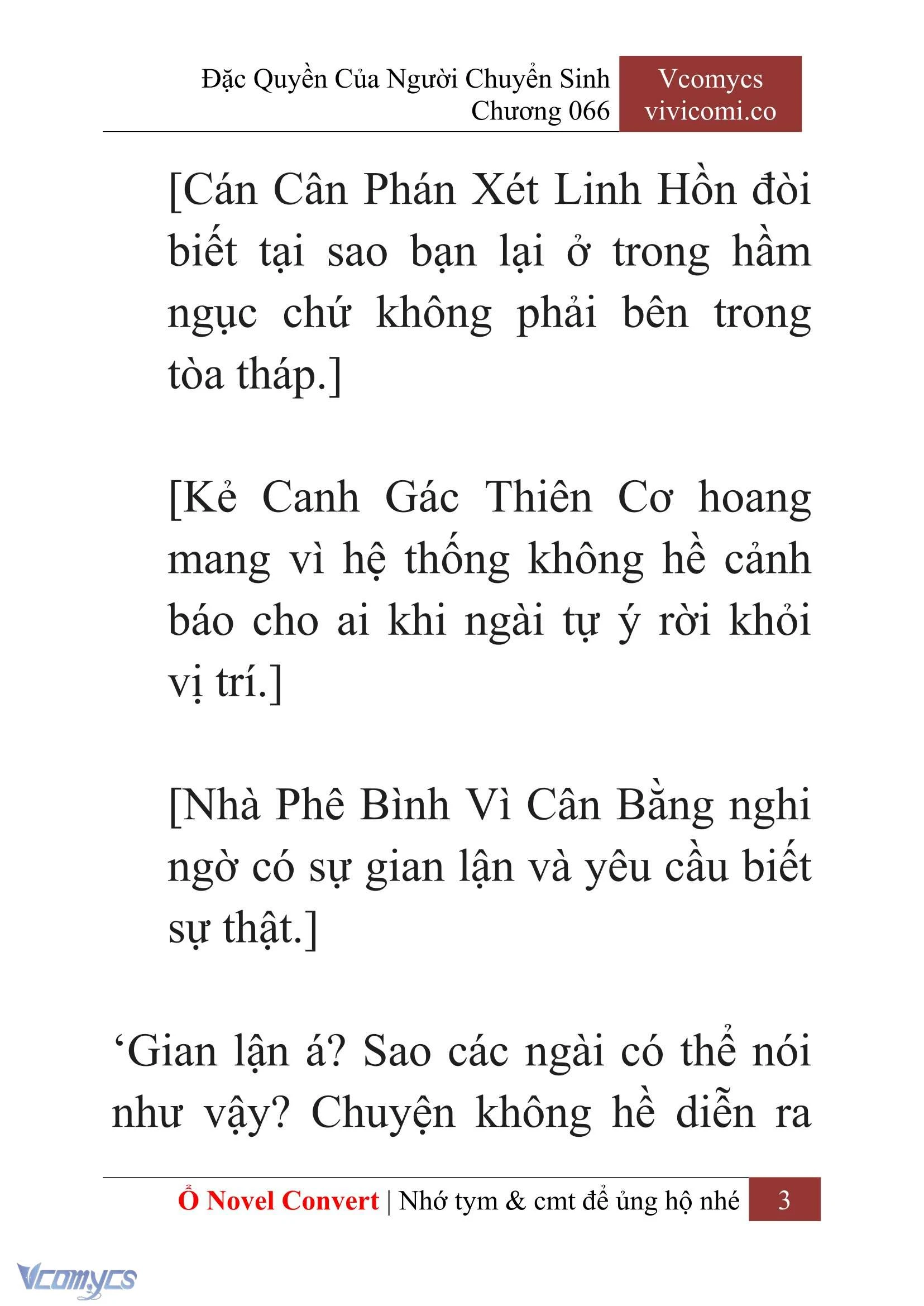 [Novel] Đặc Quyền Của Người Chuyển Sinh Chapter  66 - 5