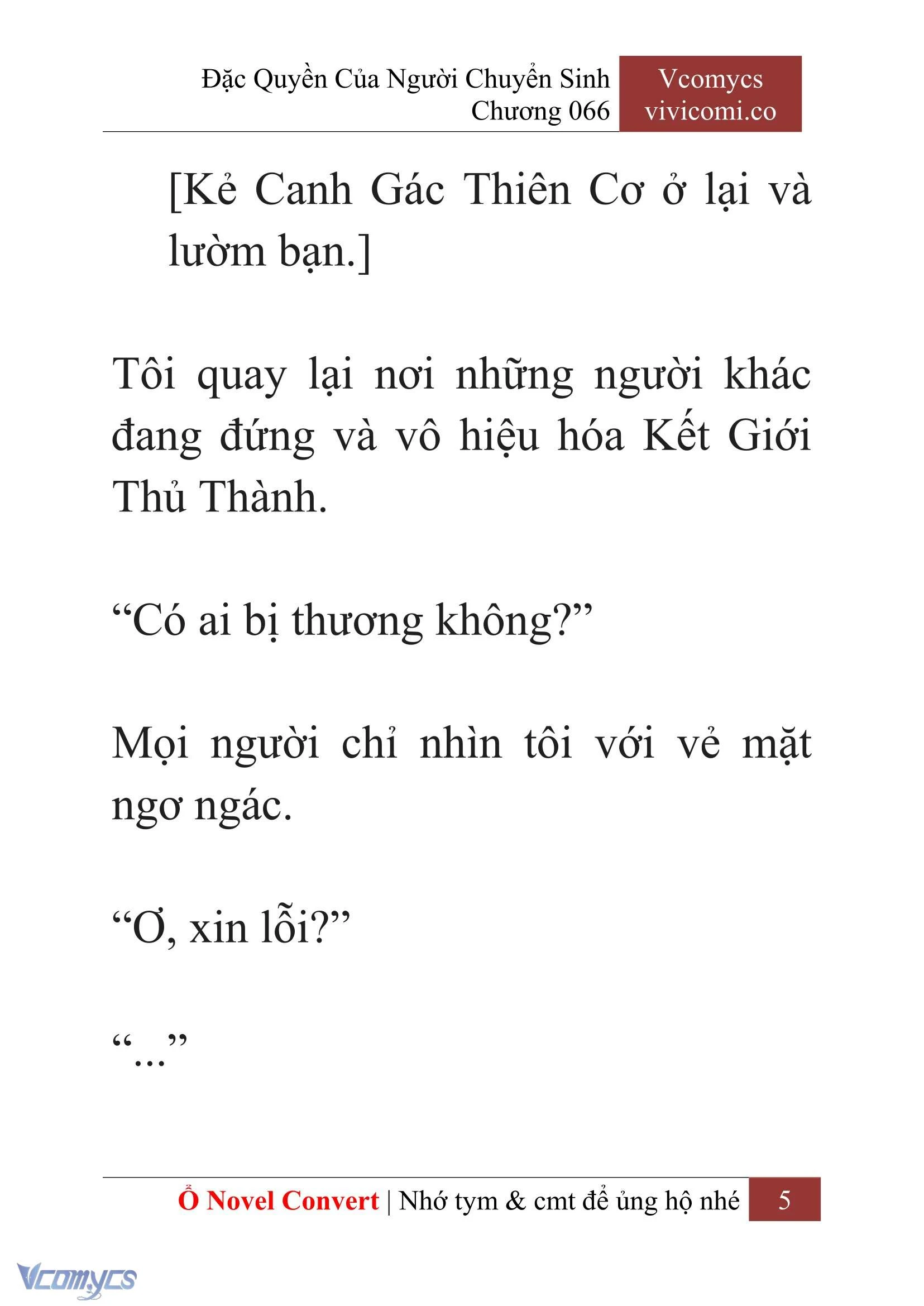 [Novel] Đặc Quyền Của Người Chuyển Sinh Chapter  66 - 7