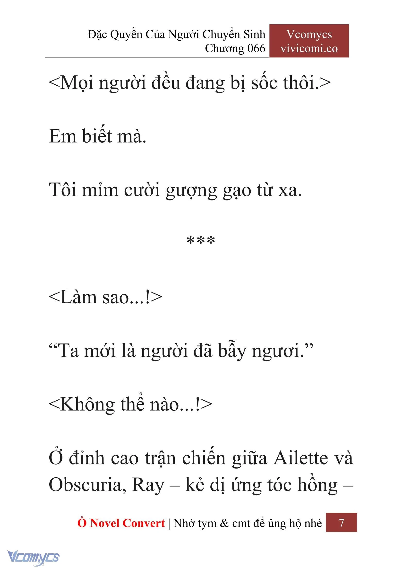 [Novel] Đặc Quyền Của Người Chuyển Sinh Chapter  66 - 9