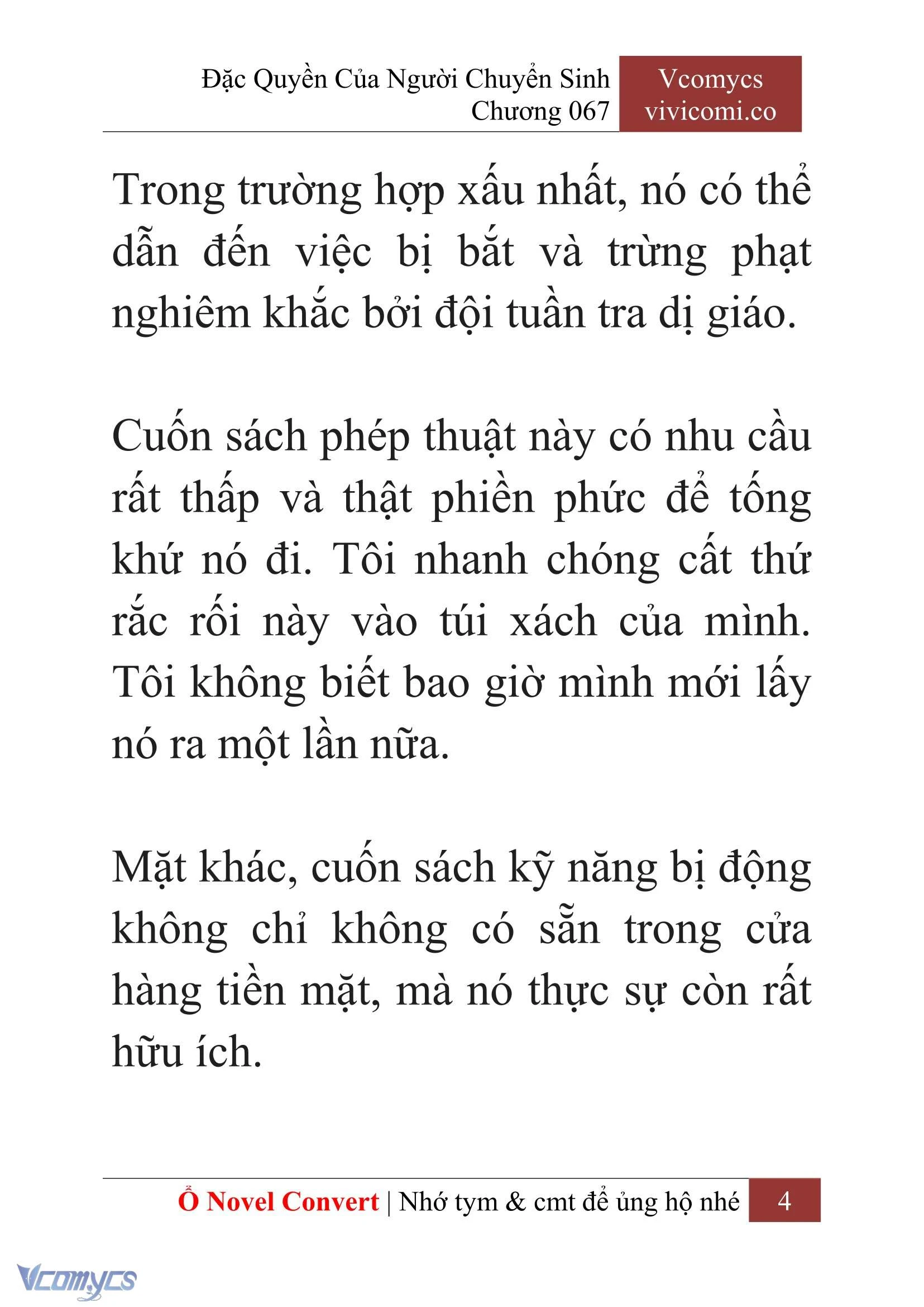 [Novel] Đặc Quyền Của Người Chuyển Sinh Chapter  67 - 6