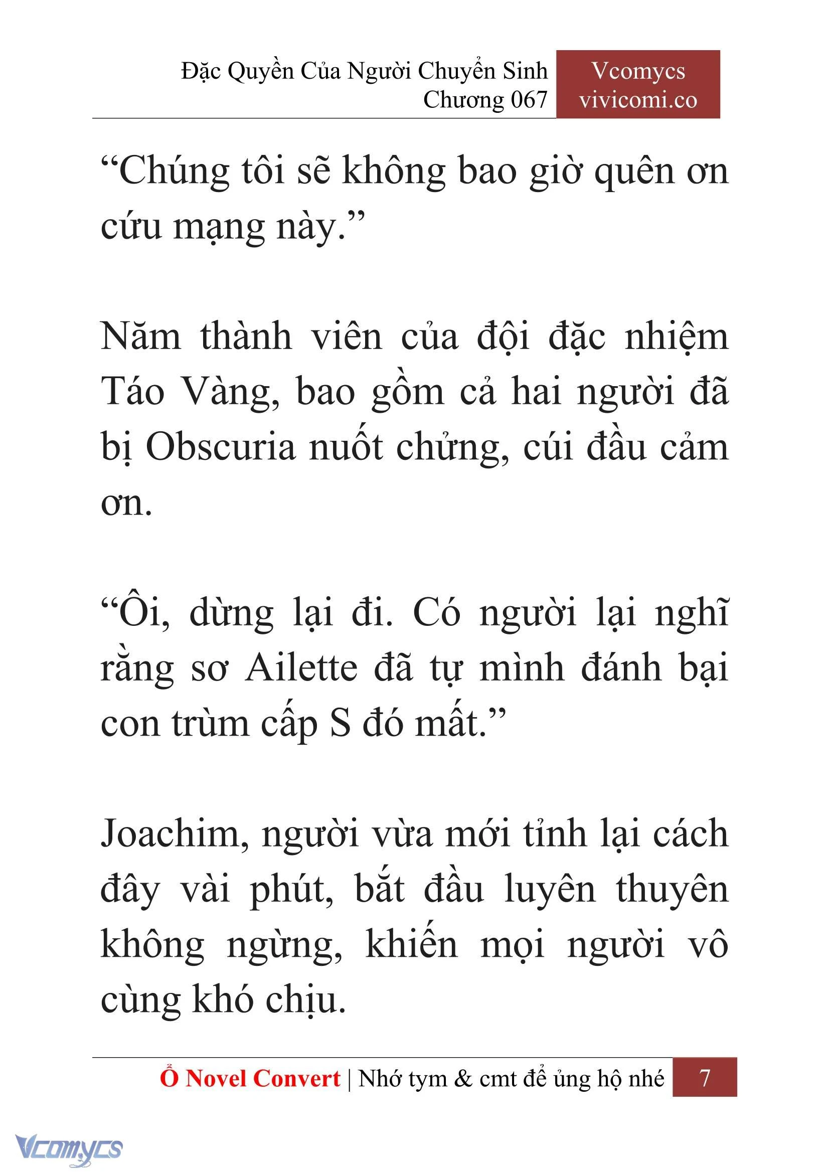 [Novel] Đặc Quyền Của Người Chuyển Sinh Chapter  67 - 9