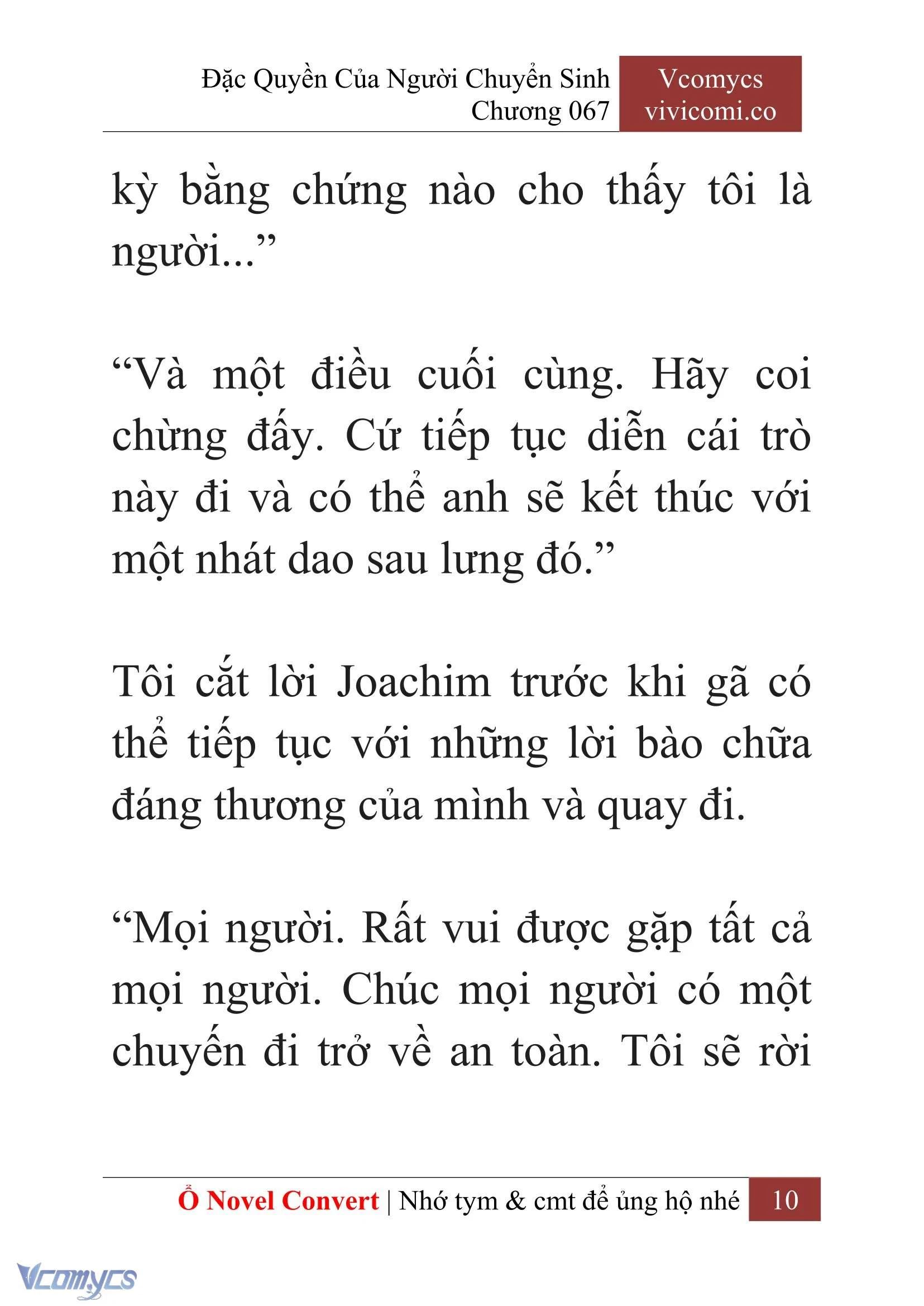[Novel] Đặc Quyền Của Người Chuyển Sinh Chapter  67 - 12