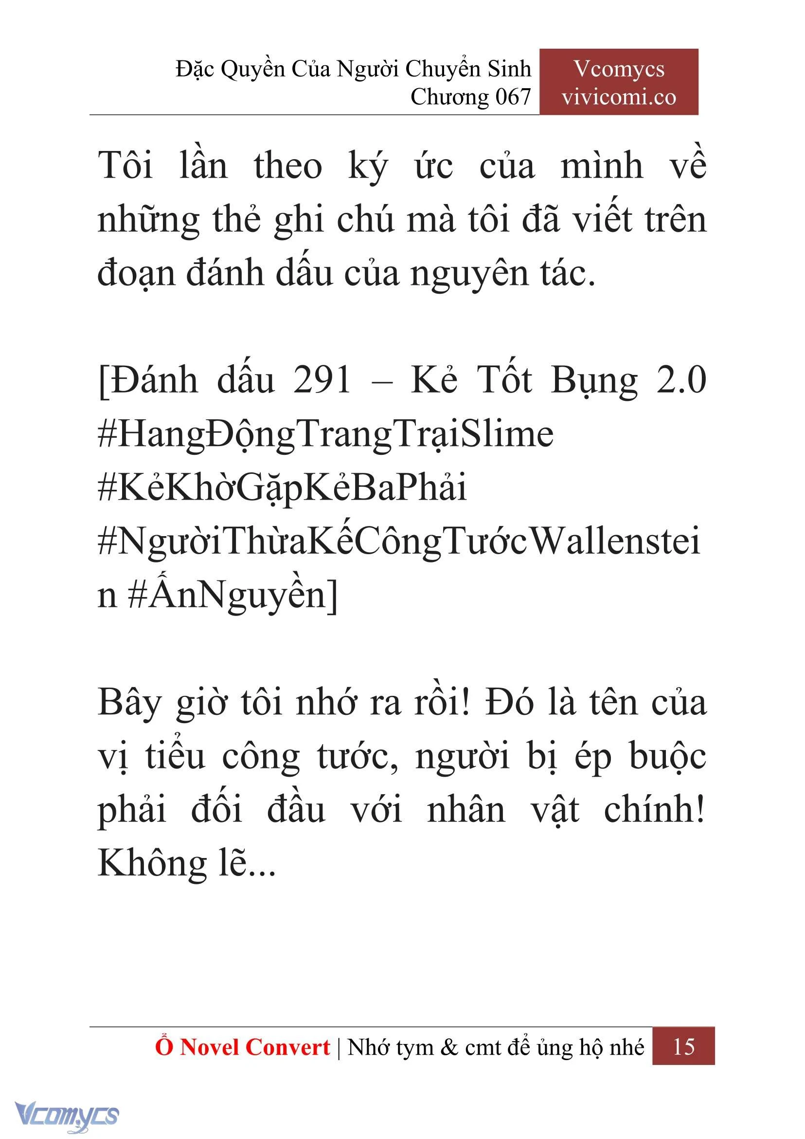 [Novel] Đặc Quyền Của Người Chuyển Sinh Chapter  67 - 17