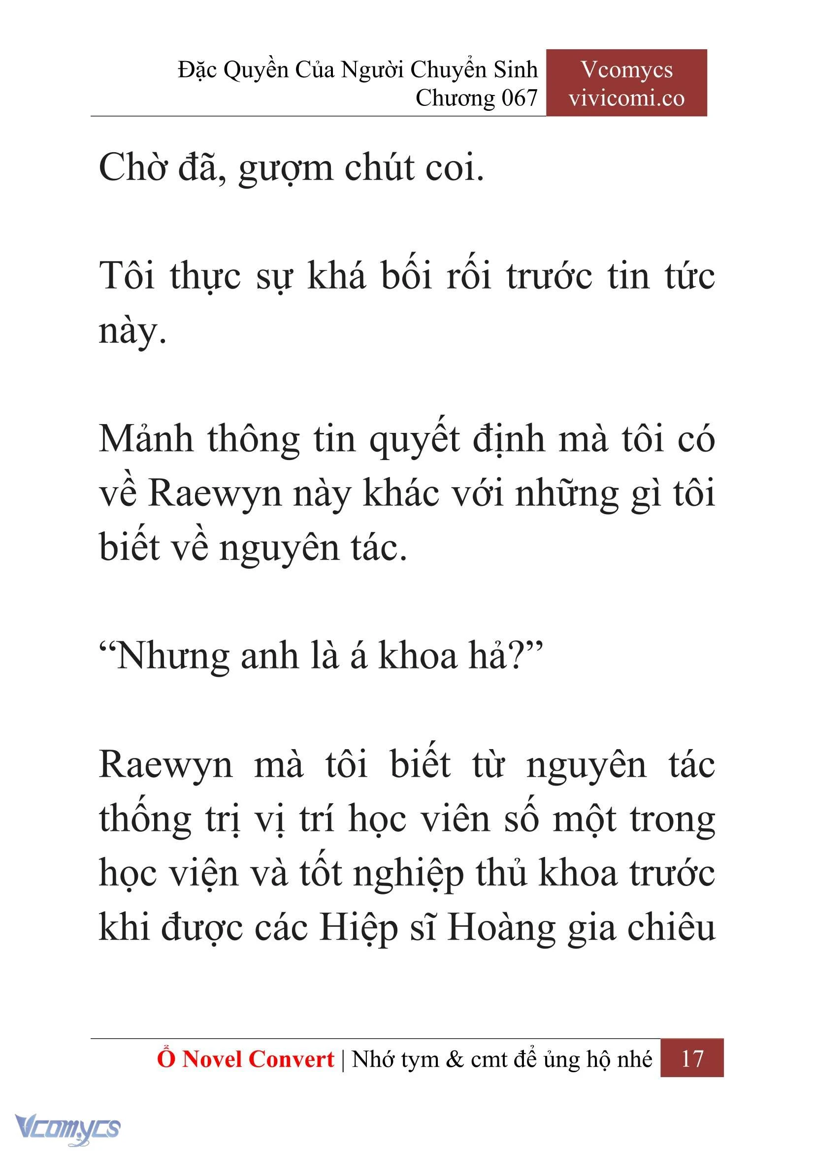[Novel] Đặc Quyền Của Người Chuyển Sinh Chapter  67 - 19