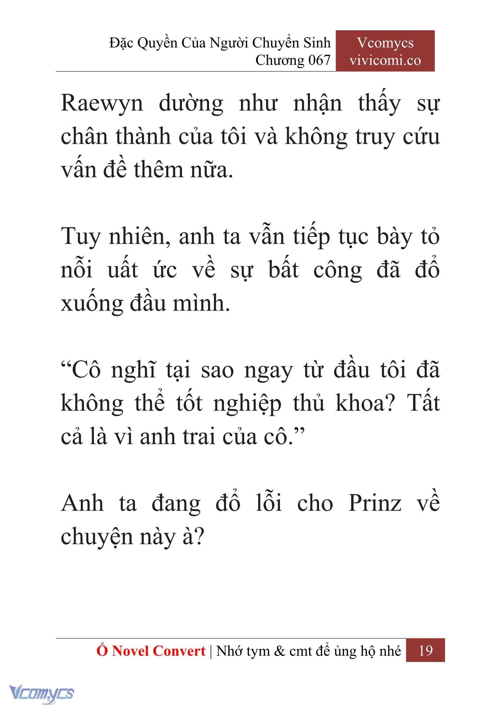 [Novel] Đặc Quyền Của Người Chuyển Sinh Chapter  67 - 21